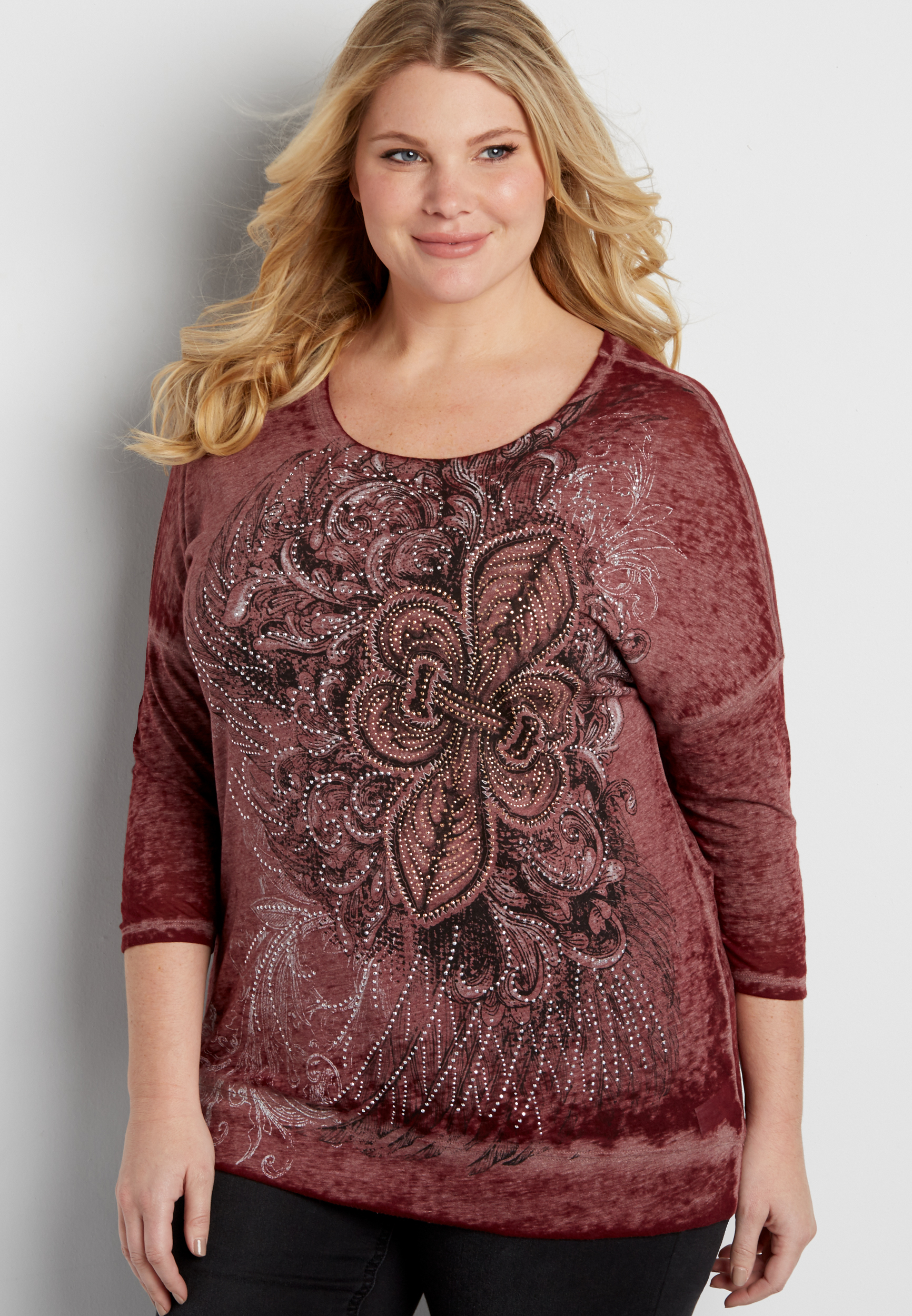 plus size premium graphic dolman tee maurices