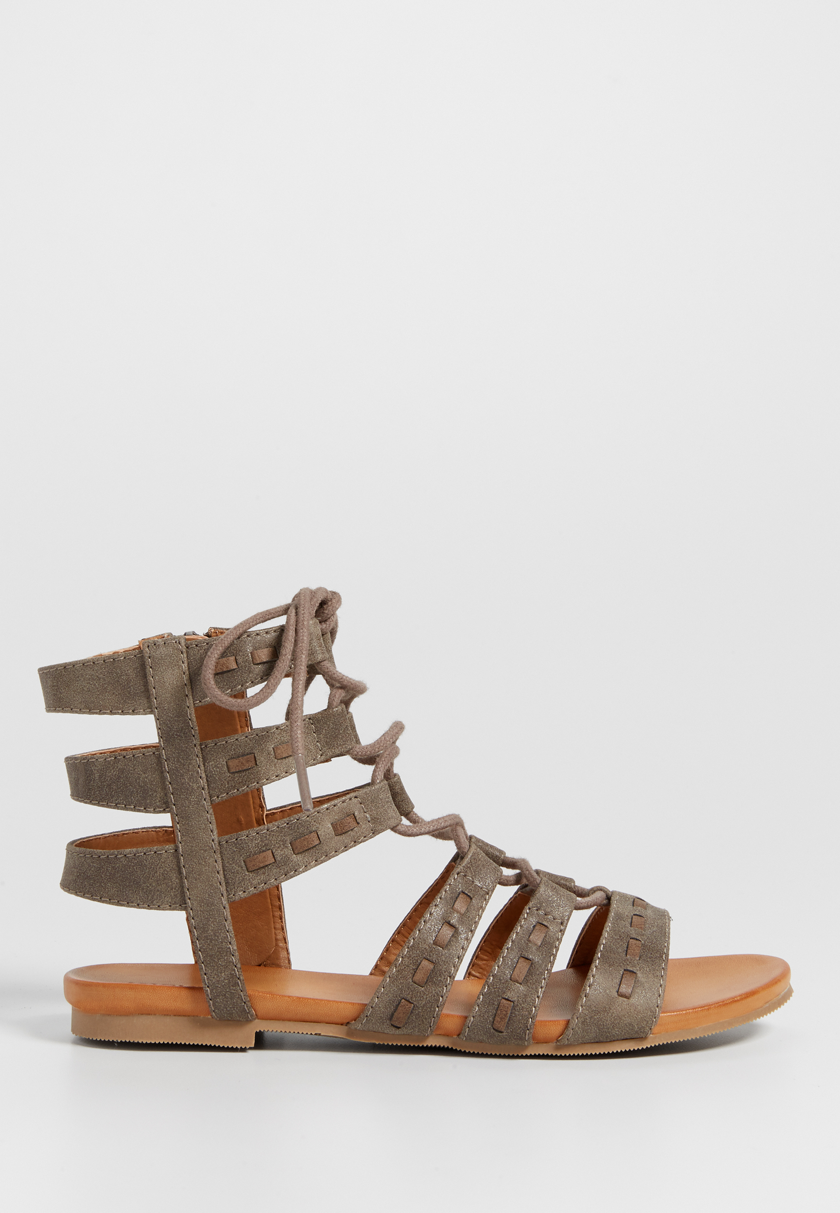 faux leather gladiator sandals