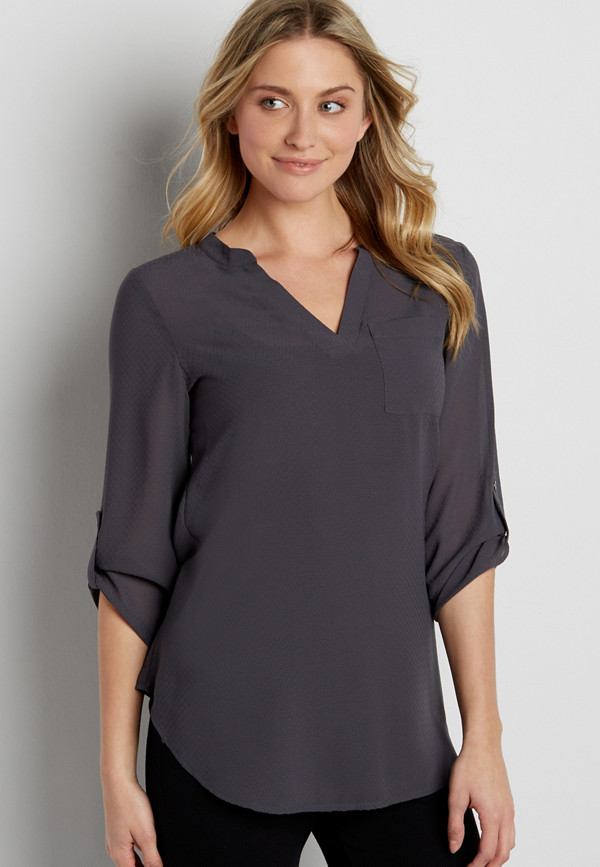 the perfect textured tunic blouse | maurices