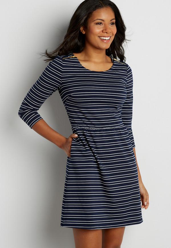 striped dress with pockets | maurices