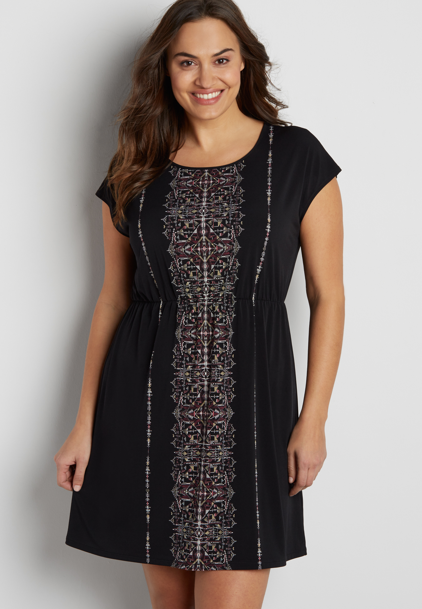 plus size patterned dolman dress | maurices