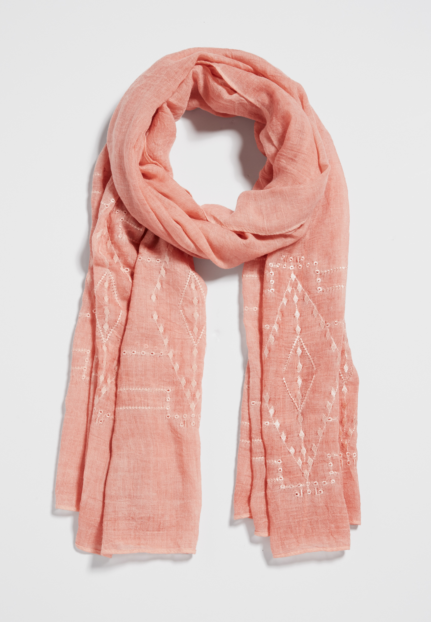 lightweight scarf with embroidery | maurices