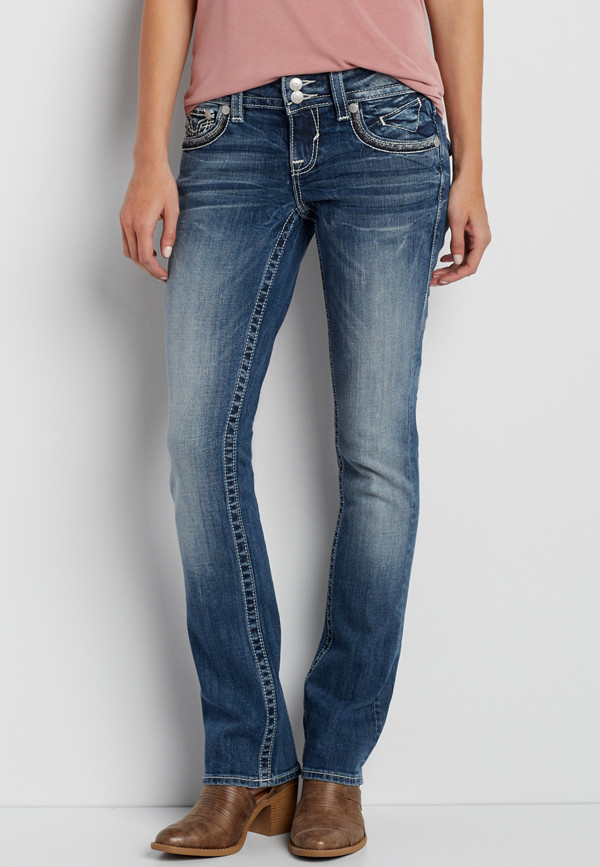 Vigoss® slim boot jeans with back flap pockets | maurices