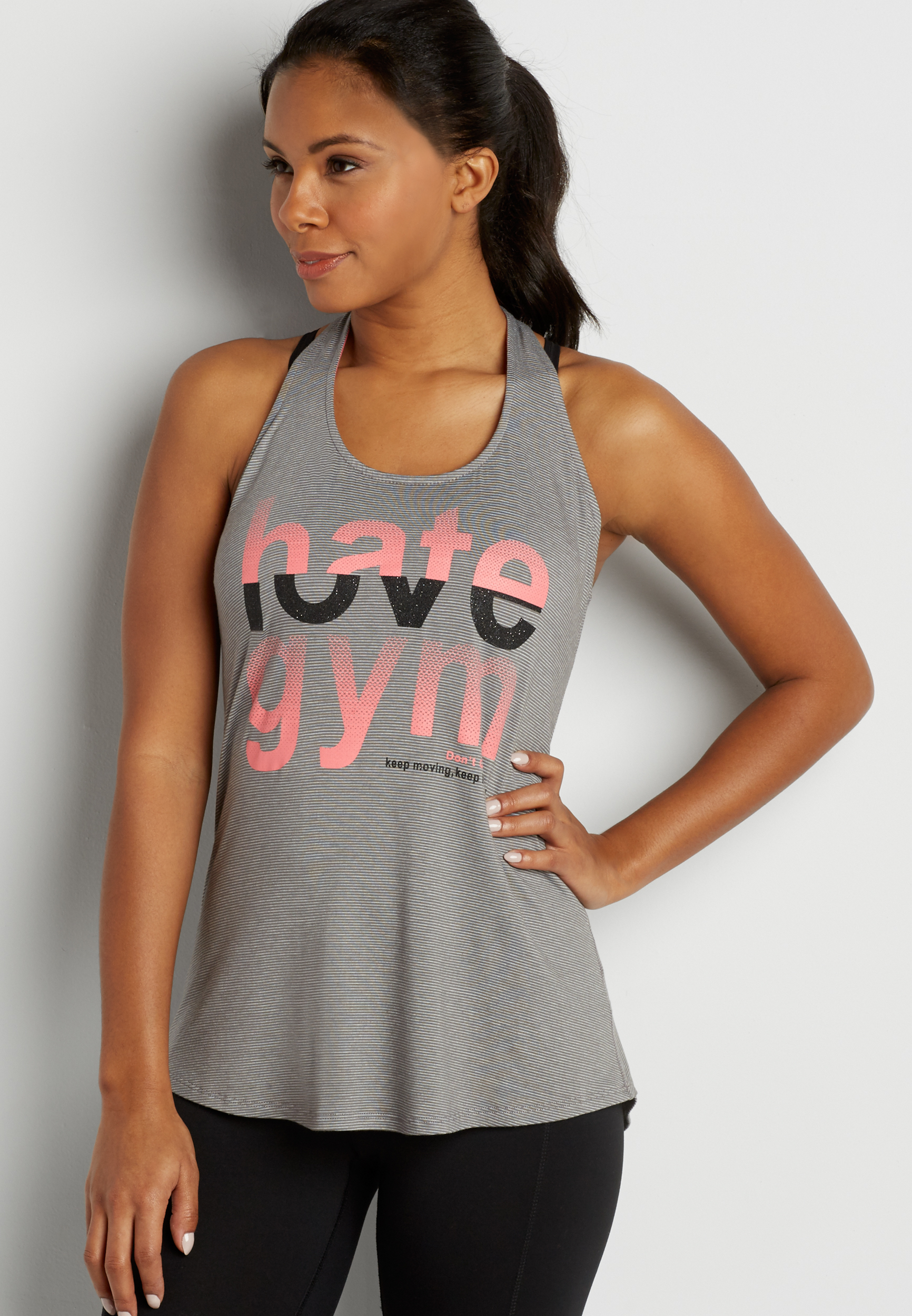 tank with love hate gym graphic | maurices