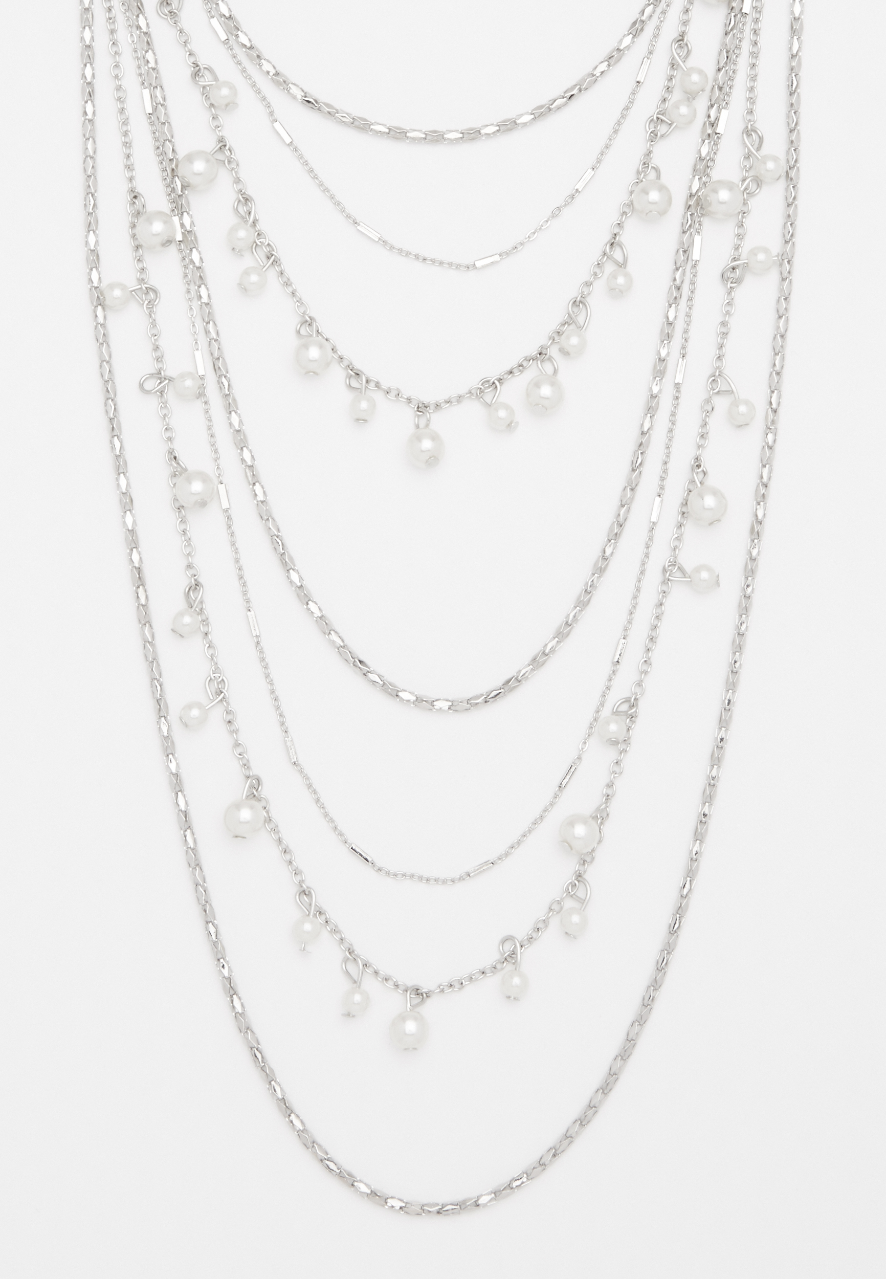 layered necklace with faux pearls | maurices