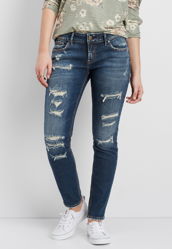 Silver Jeans Co.® Suki shredded skinny jean | maurices