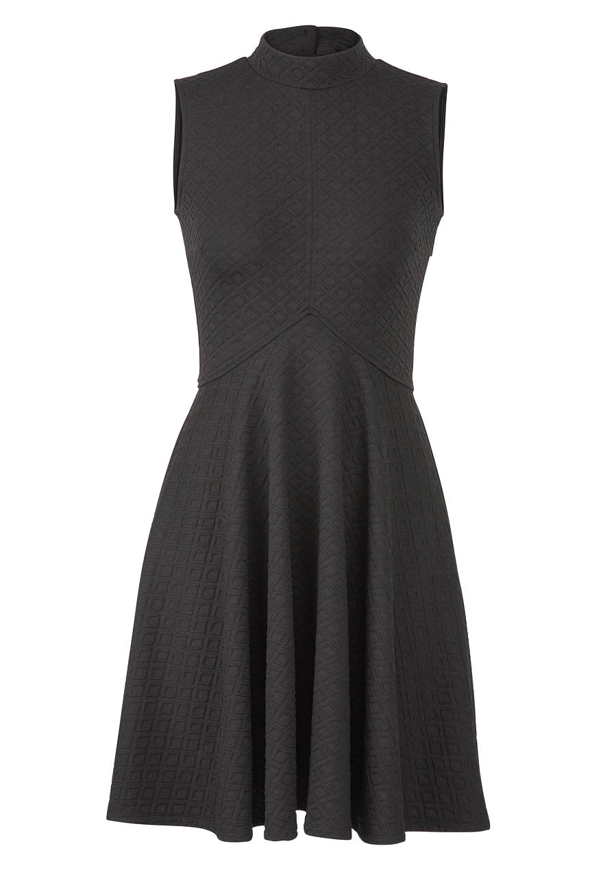 little black textured dress