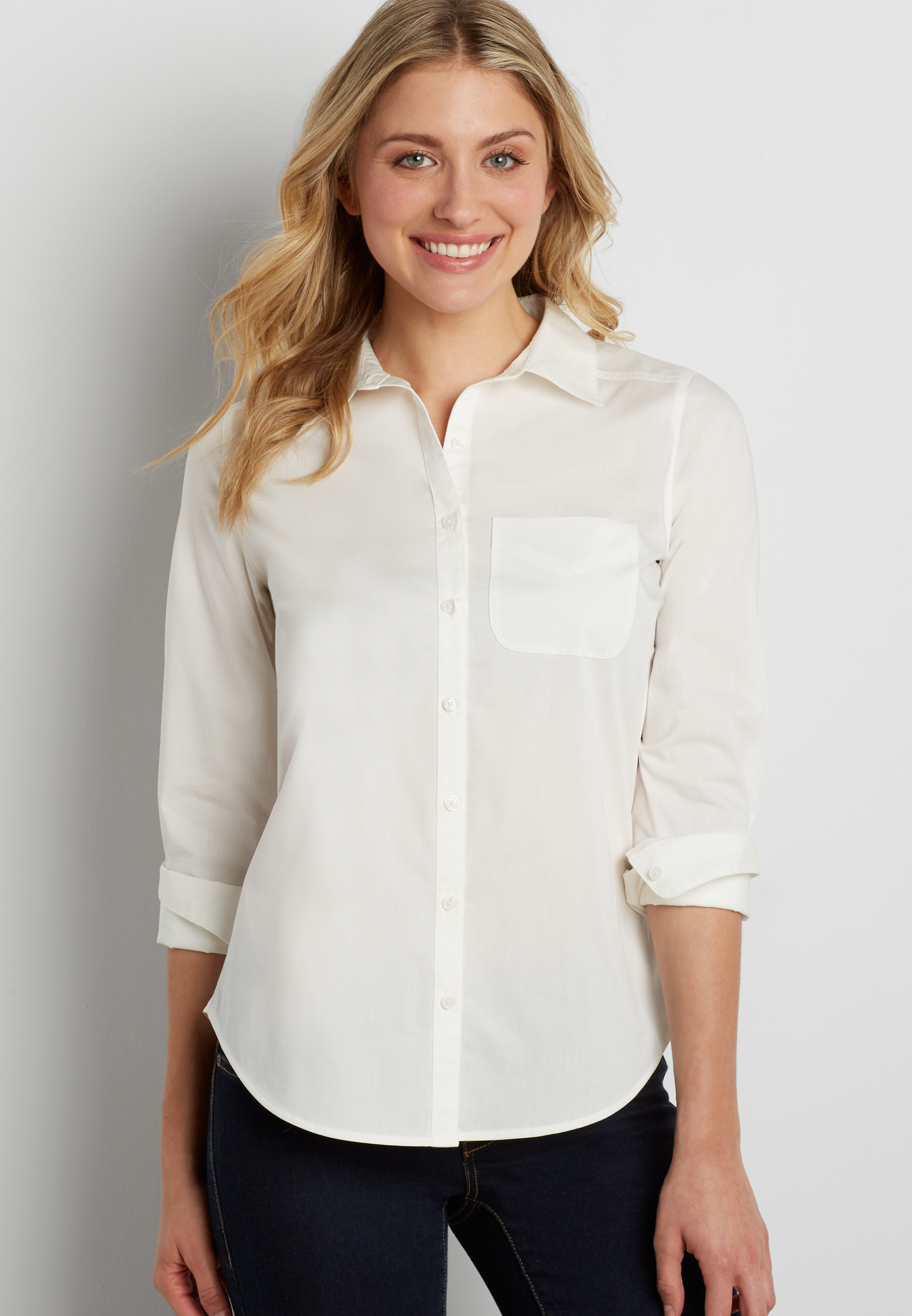 solid button down shirt | maurices