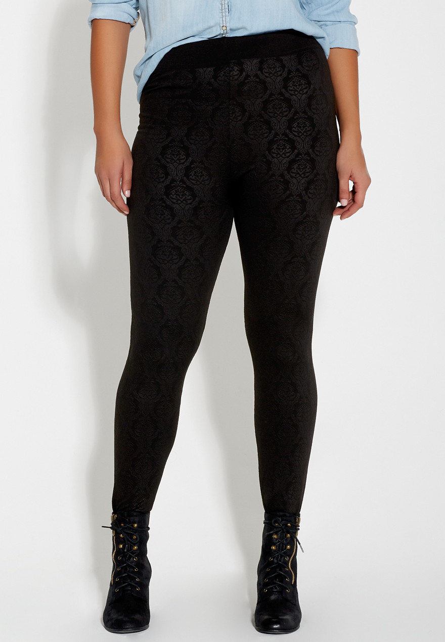 plus-size-fleece-lined-legging-in-embossed-fabric-maurices