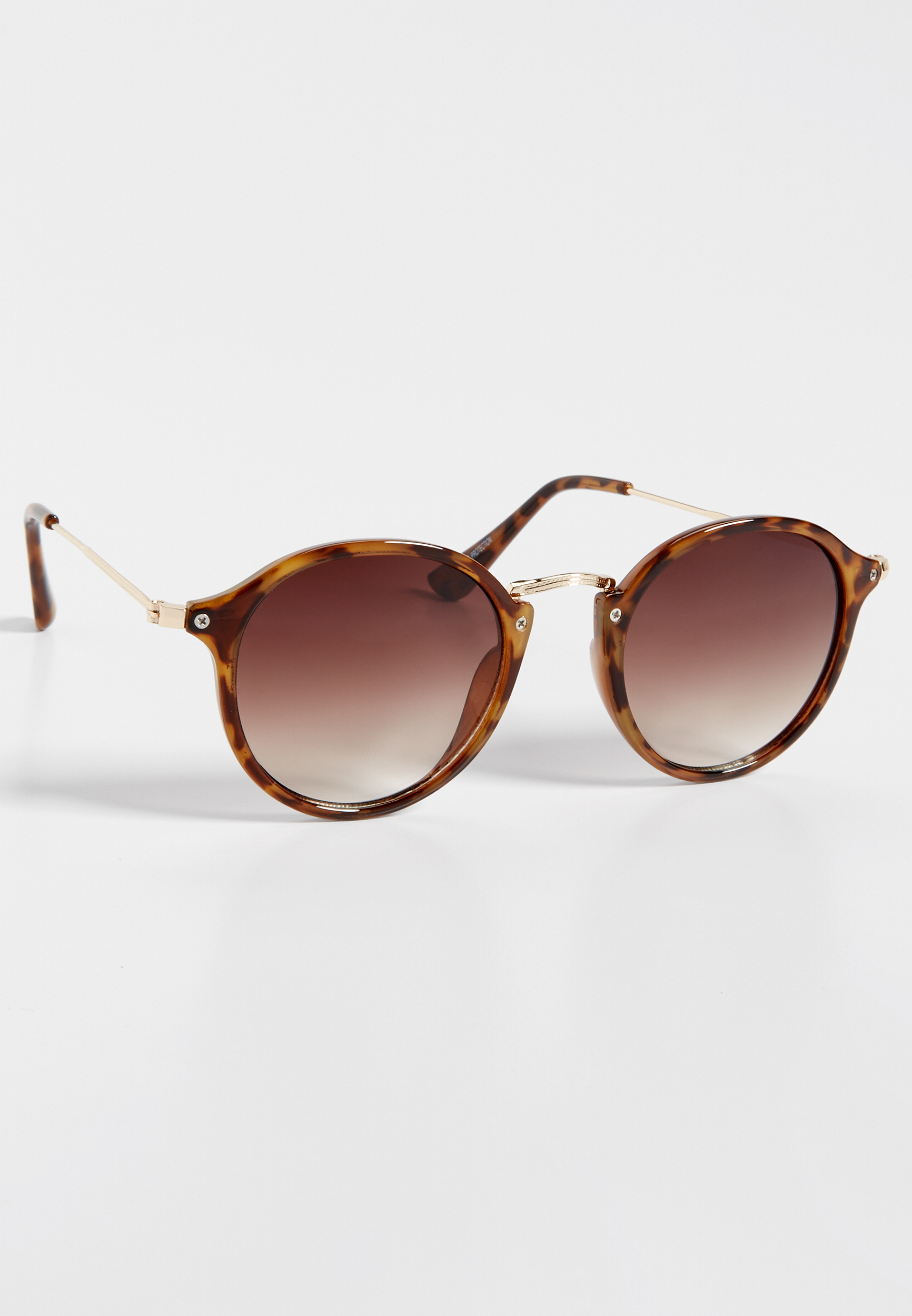 round sunglasses with goldtone trimmed frames | maurices