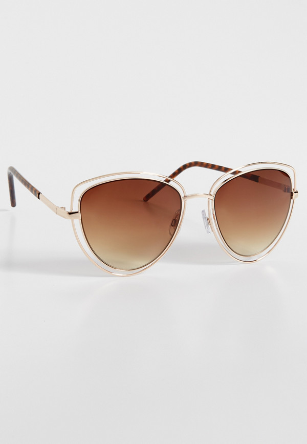 double rim sunglasses | maurices