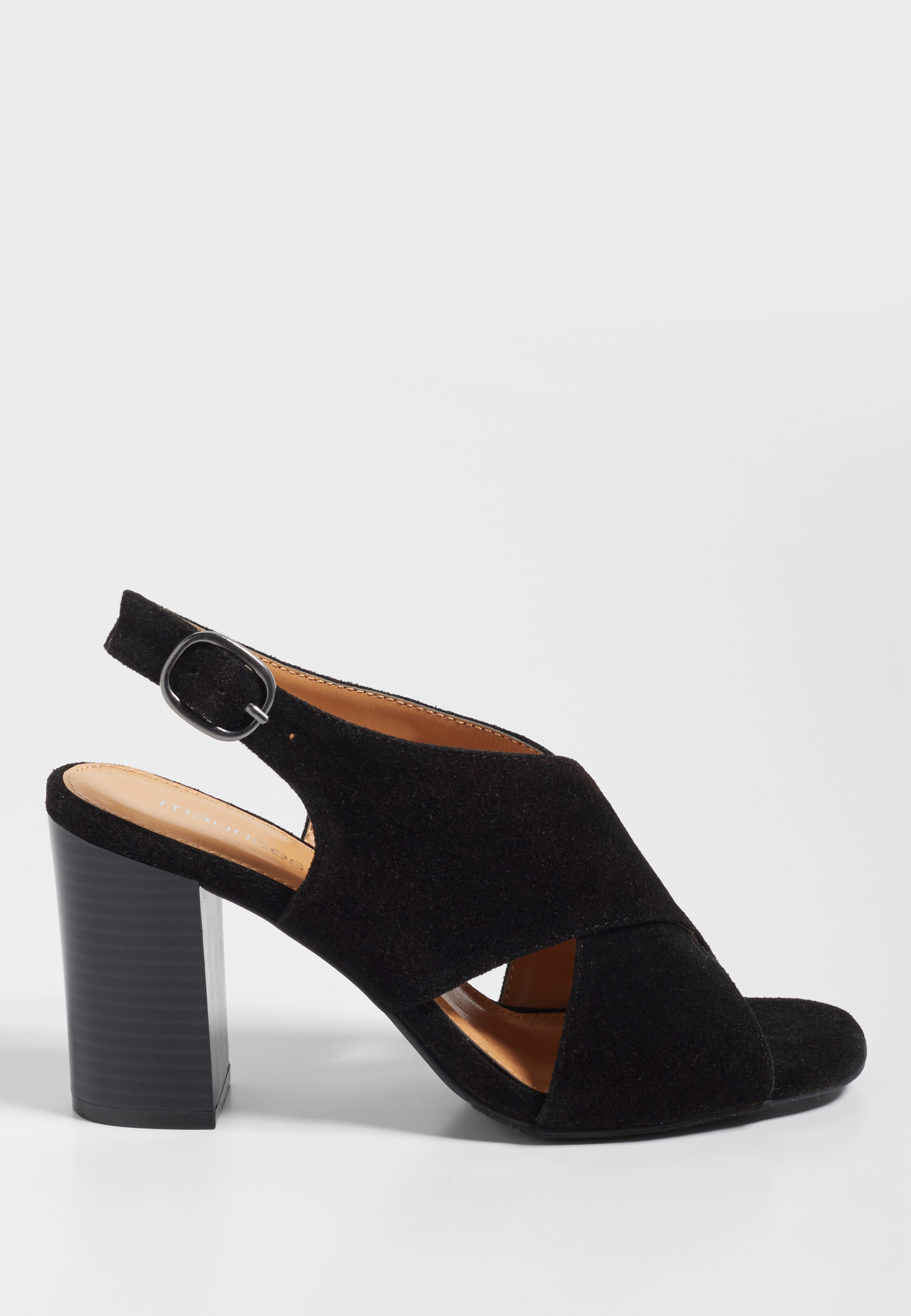 Jane criss cross faux suede heel | maurices