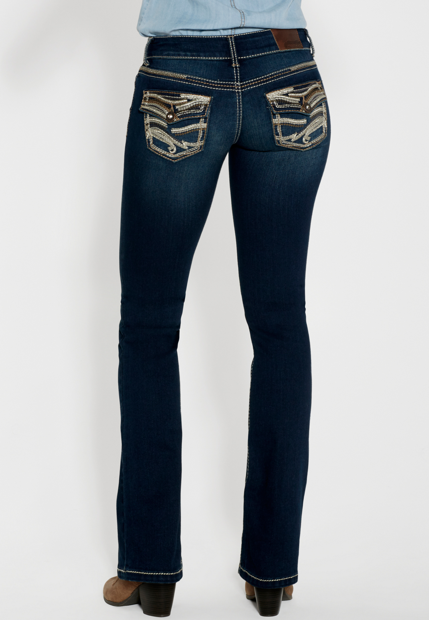 DenimFlex™ slim boot jeans with heavy embellishment | maurices