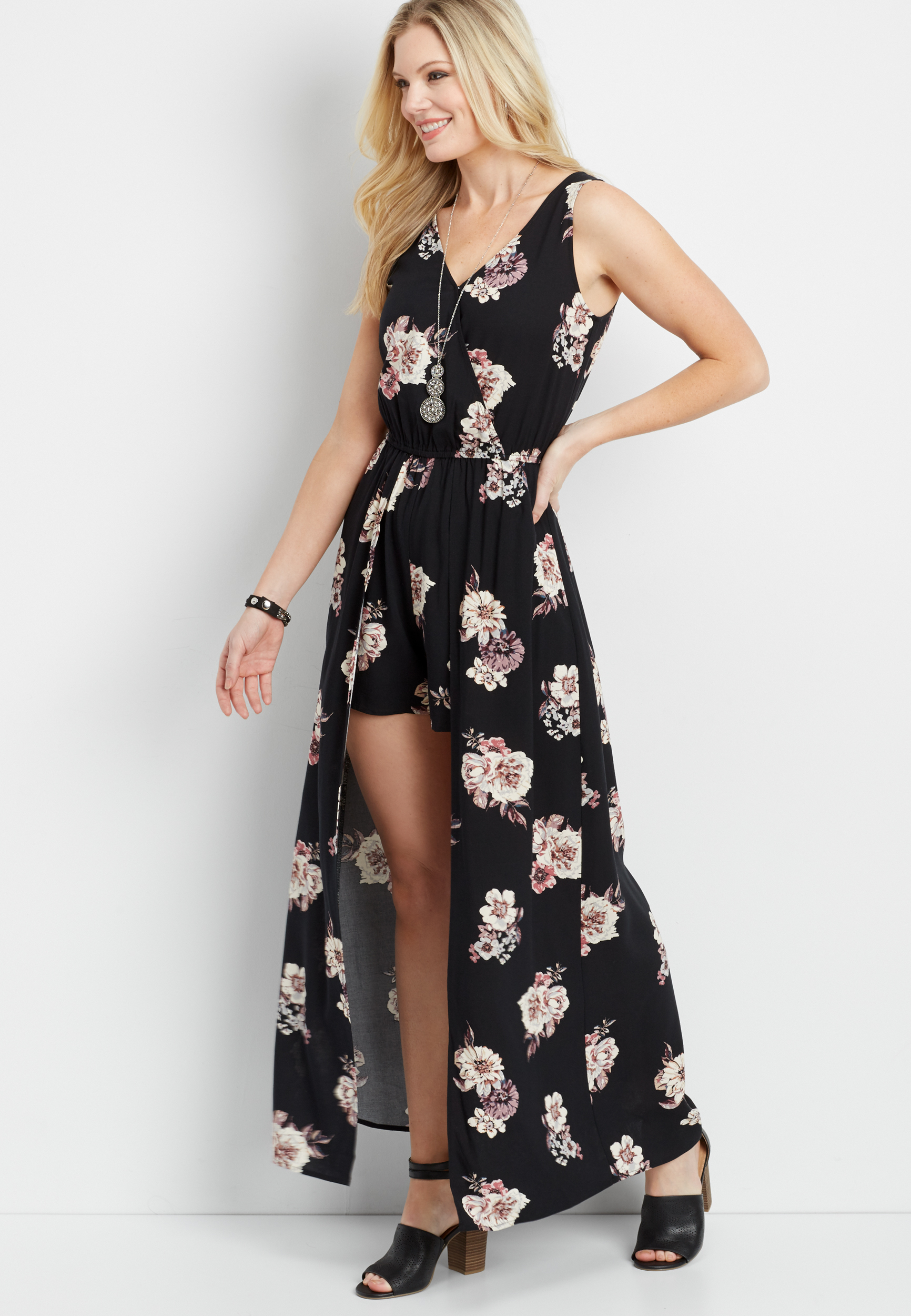 floral maxi walk through dress maurices