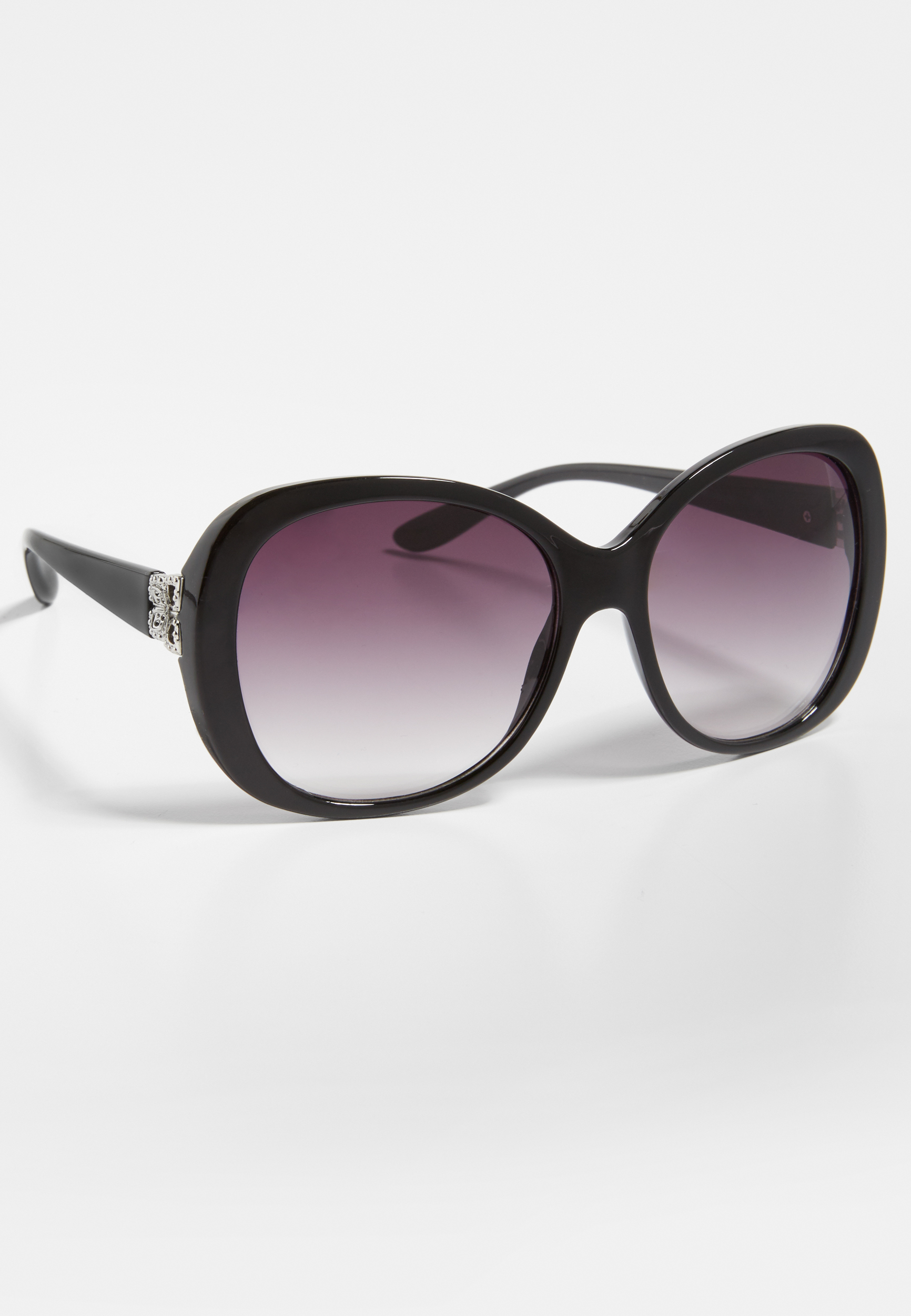 Black Oversized Round Sunglasses Maurices