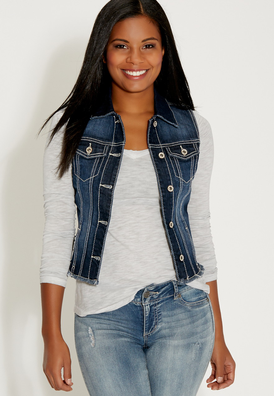 Maurices denim shop vest