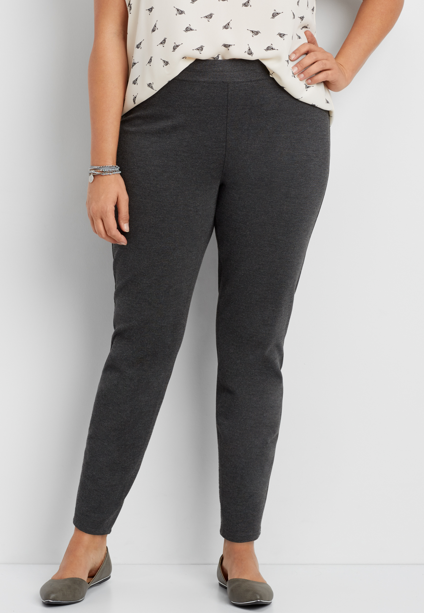 the plus size pull on skinny ponte pant | maurices