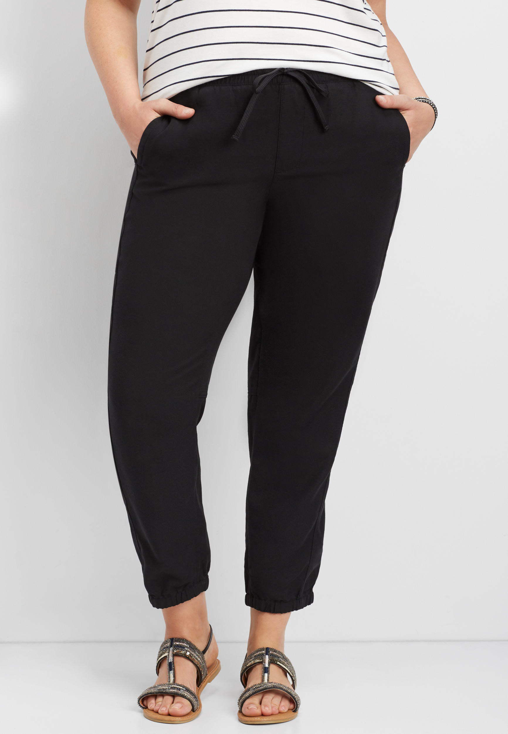 plus size black weekender pant | maurices