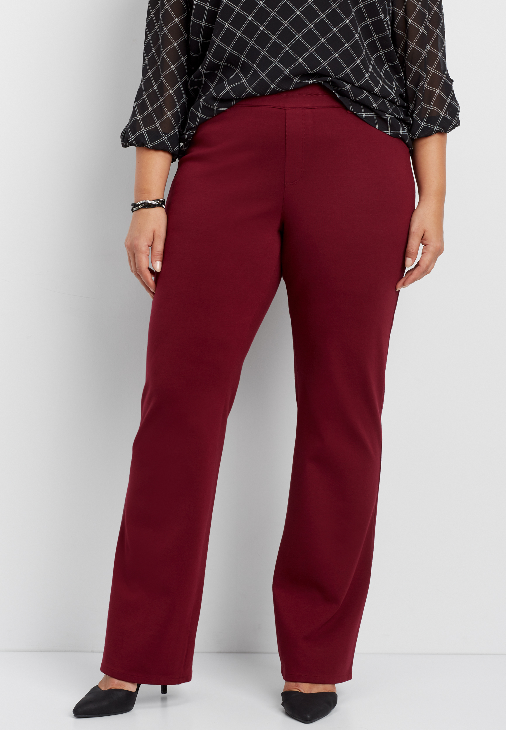 the plus size pull on bootcut ponte pant | maurices