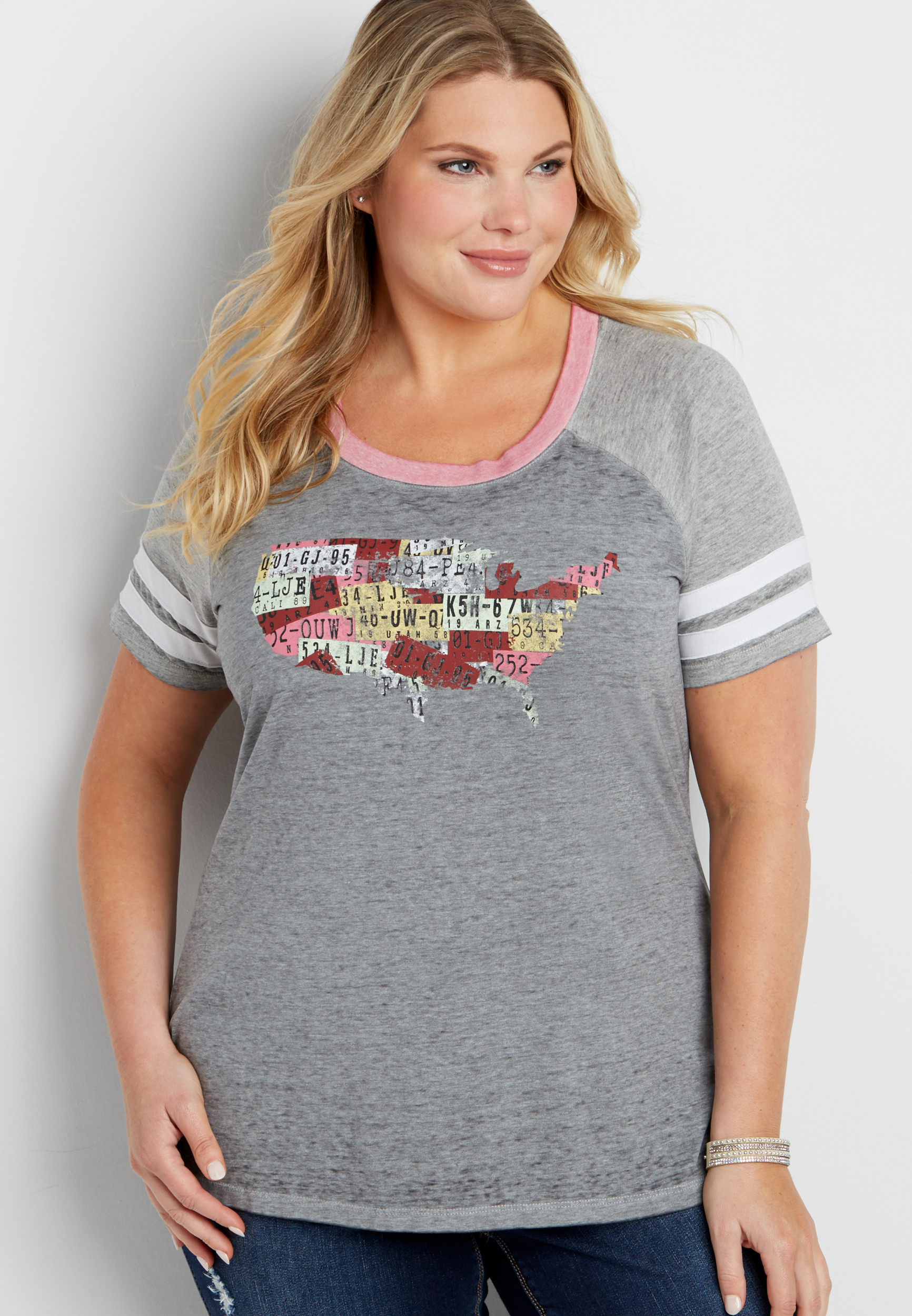 plus size football tee