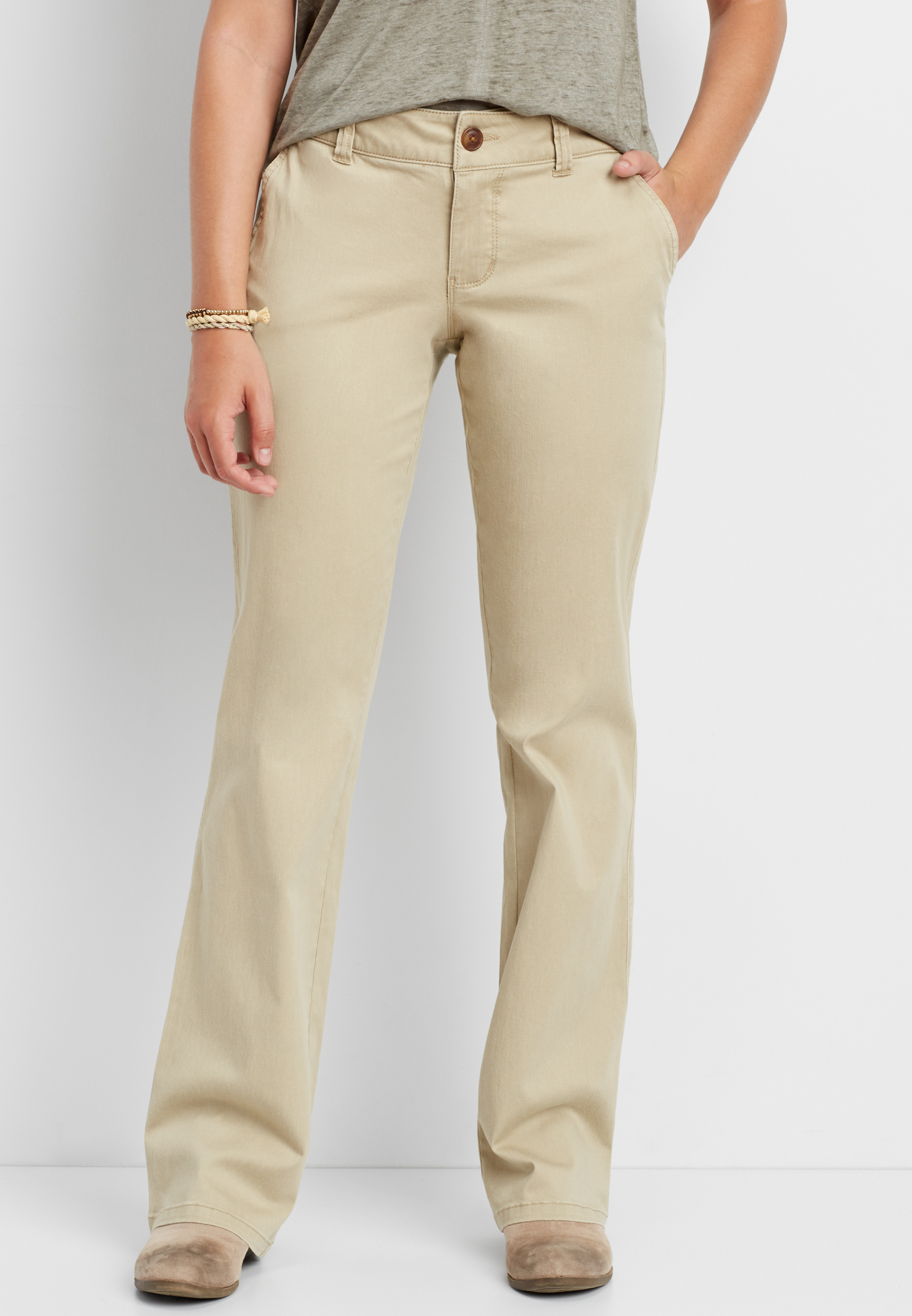 women's bootcut chino pants