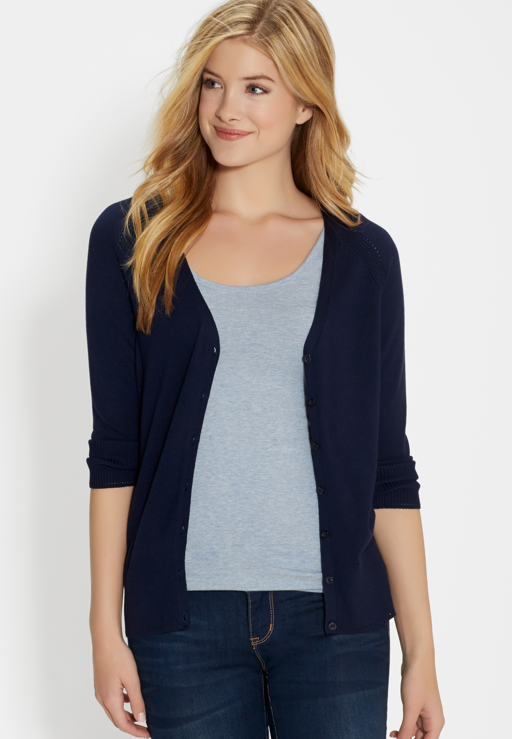 the classic cardi with v-neckline | maurices