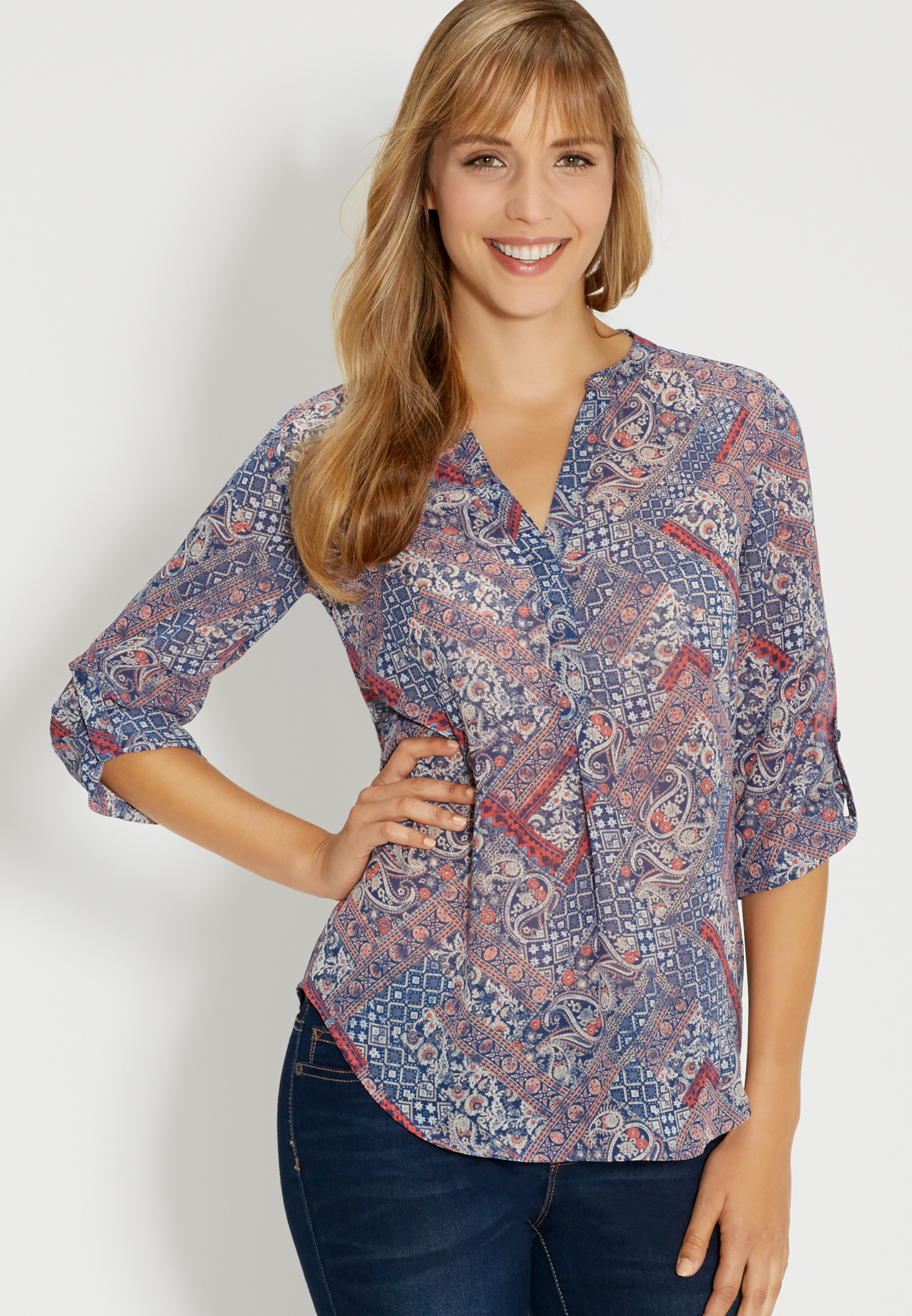 the perfect blouse in paisley print | maurices