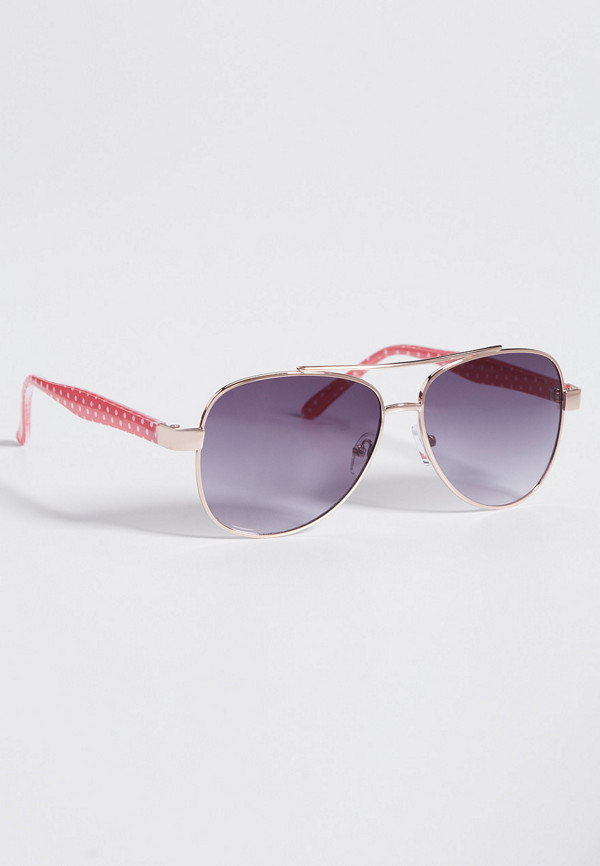 aviator sunglasses with polka dots | maurices