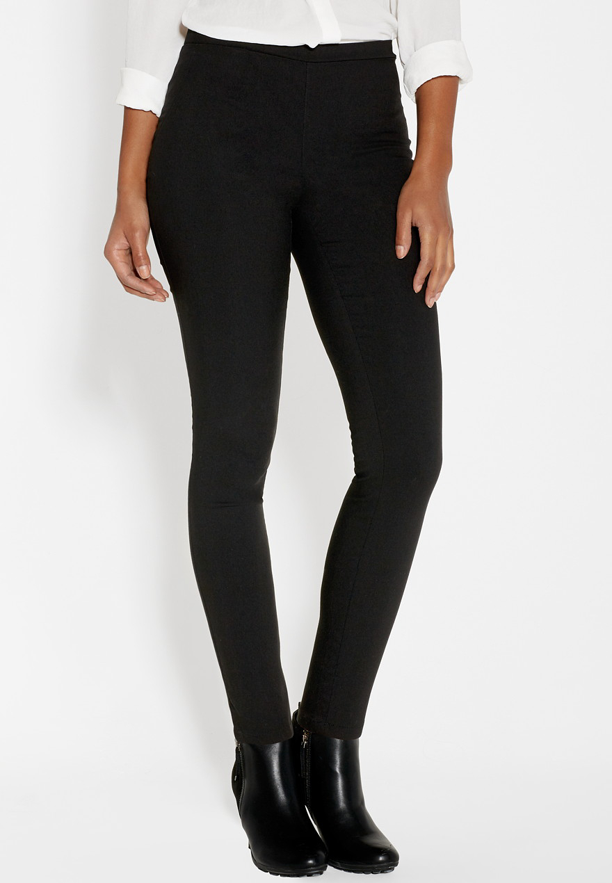 the skinny bengaline smart ankle pant with side zipper | maurices