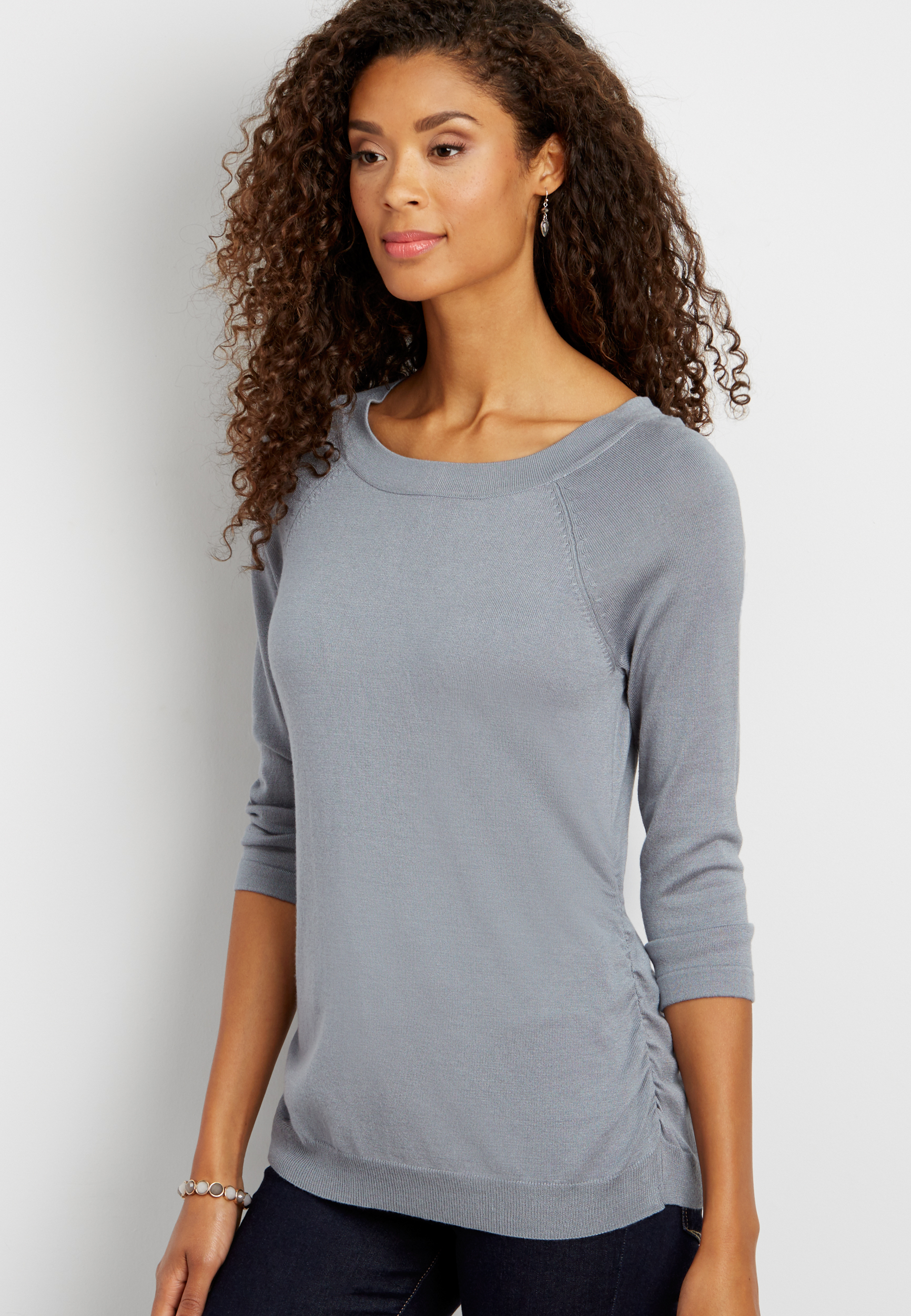 the classic pullover sweater with zip up back yoke maurices