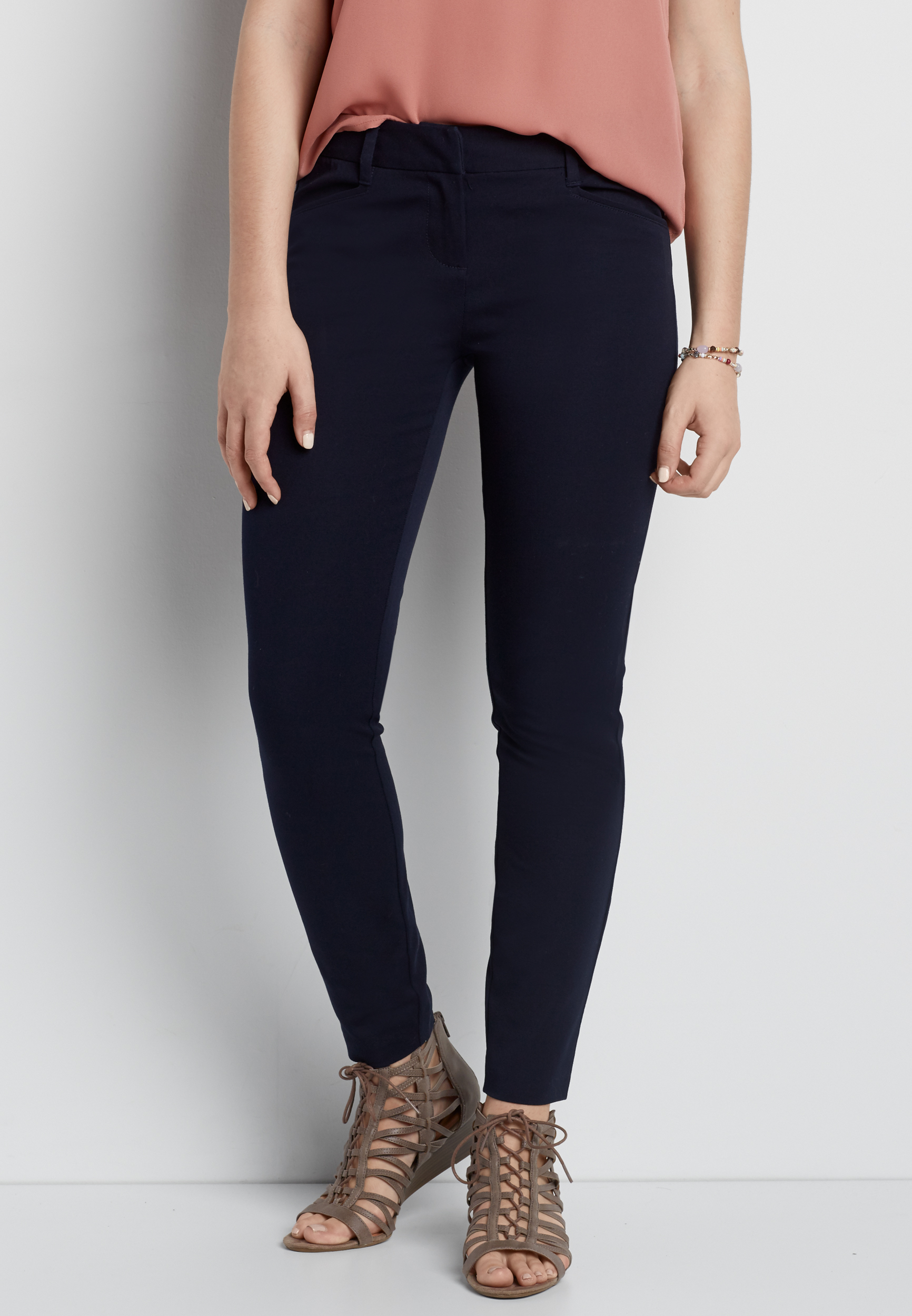 the smart round the clock skinny ankle pant | maurices
