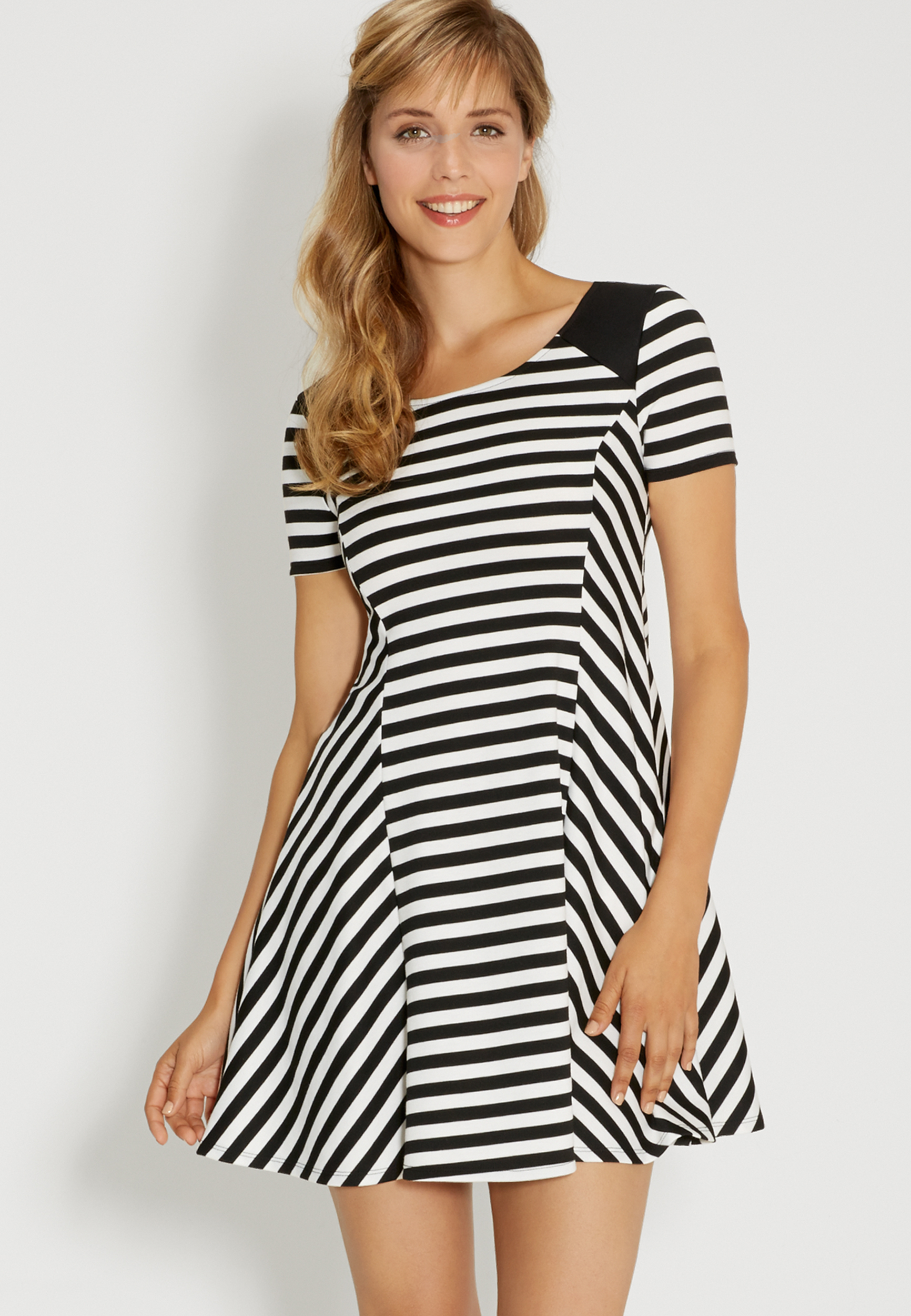 maurices black and white striped dress