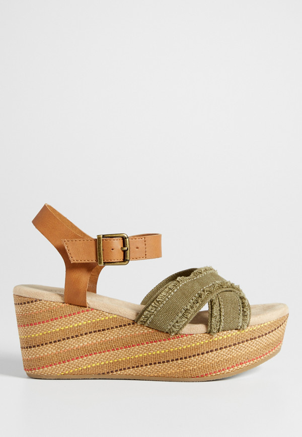 Brylee canvas comfort wedge | maurices