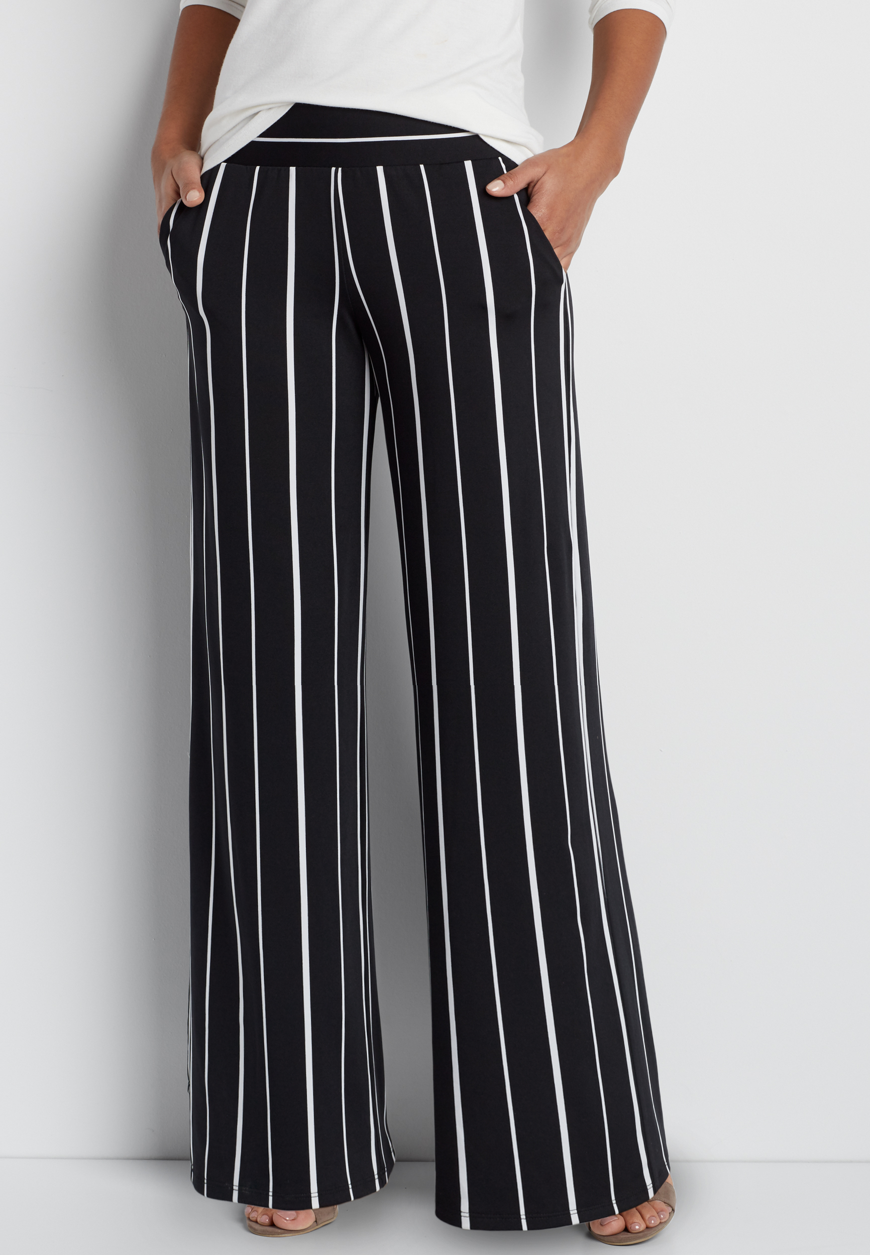 striped wide leg pant maurices