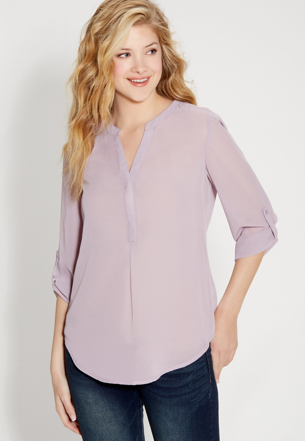 the perfect blouse in textured dot fabric | maurices
