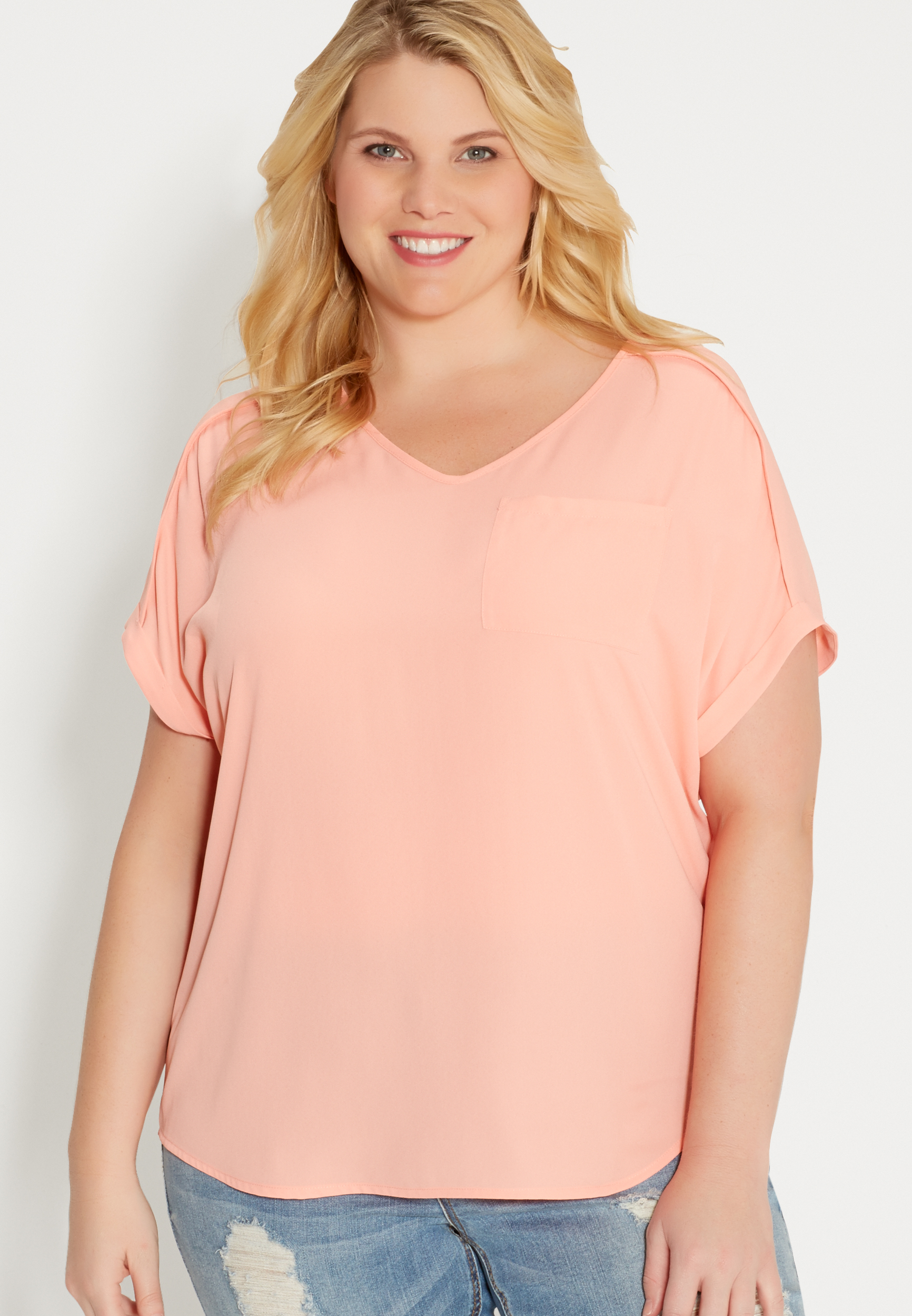 plus size dolman blouse with pocket | maurices