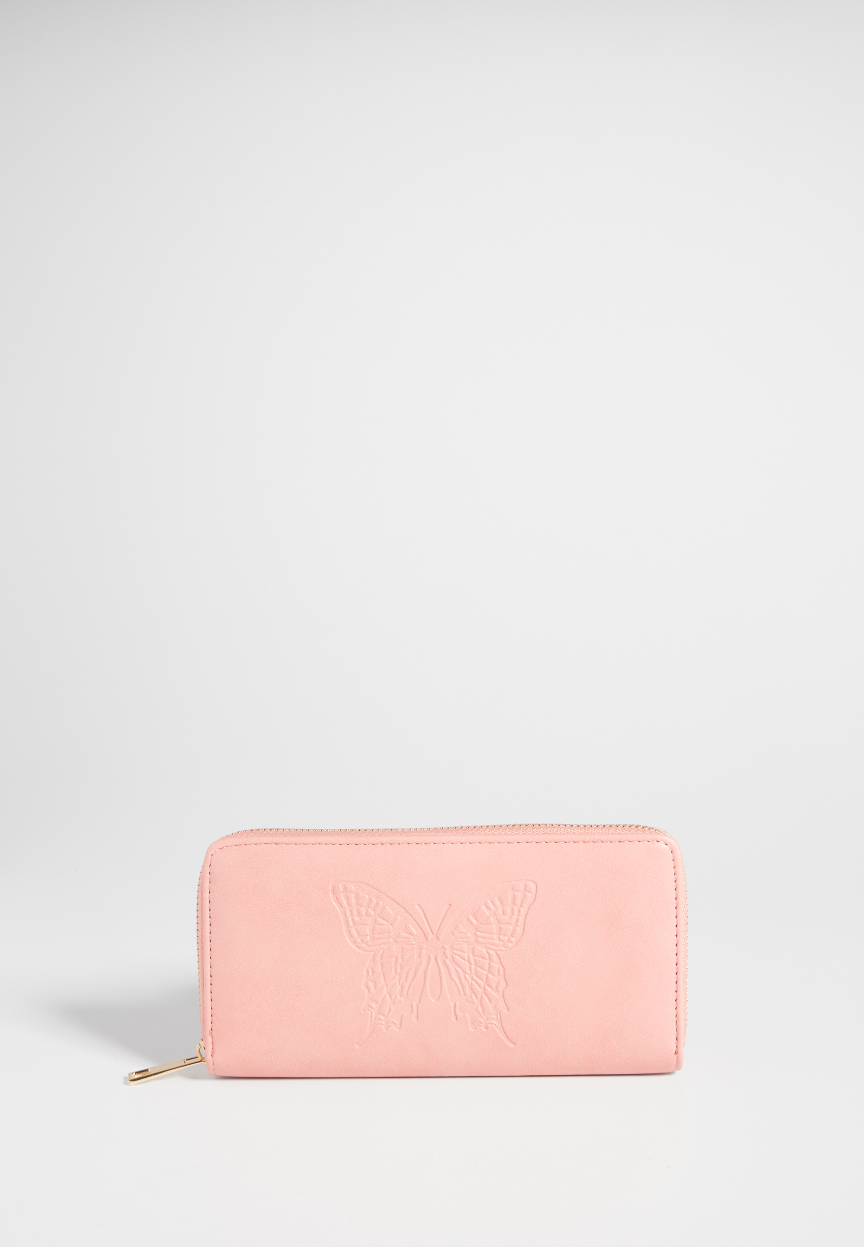 faux leather butterfly embossed wallet maurices