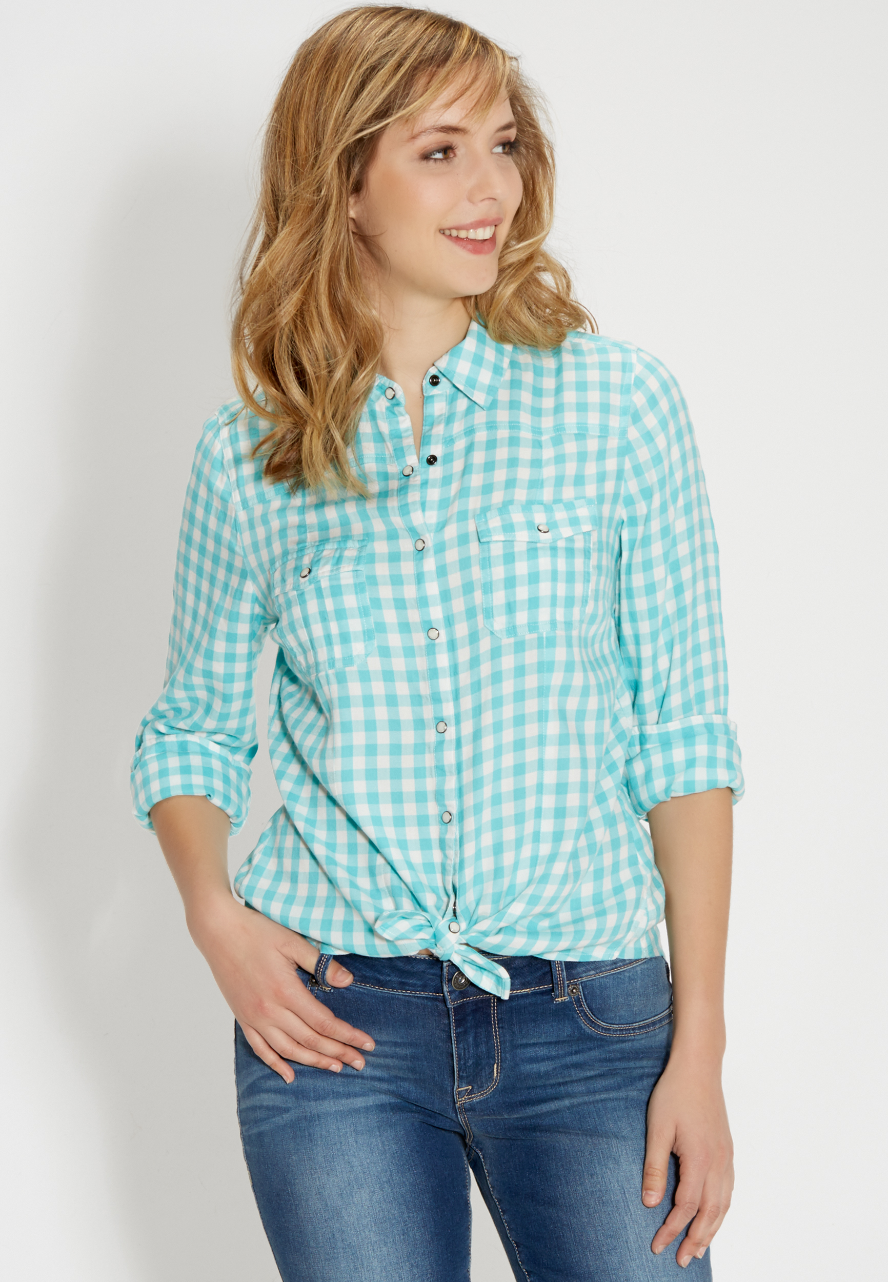 Button Down Shirt - Coastal Gingham main image 1