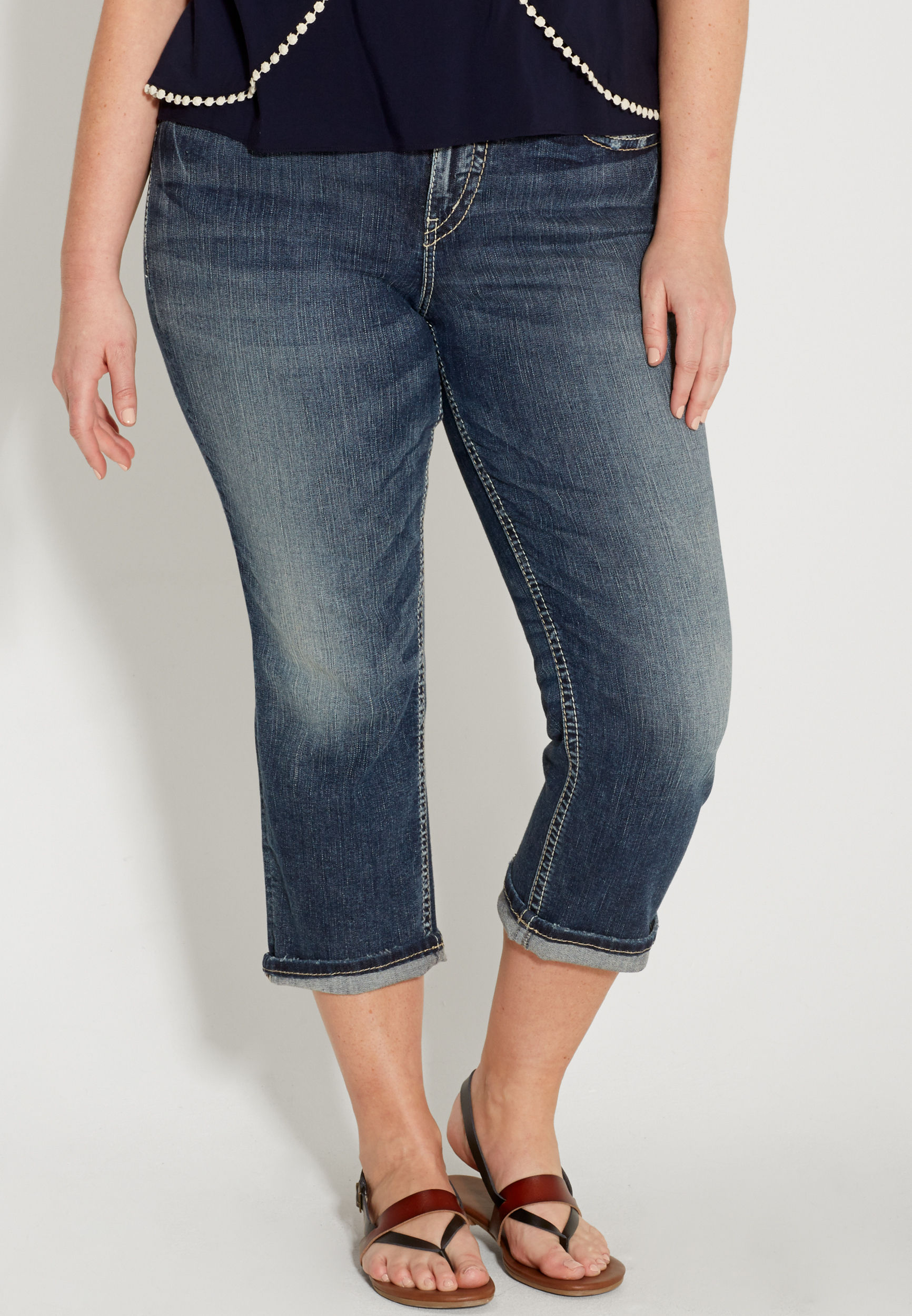 Silver Jeans Co.® plus size suki high rise capri maurices