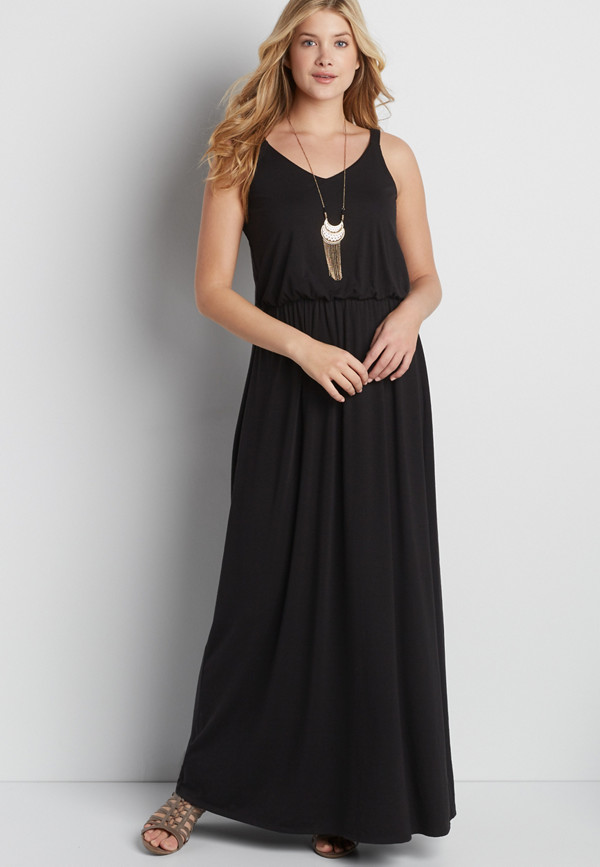 solid maxi dress | maurices