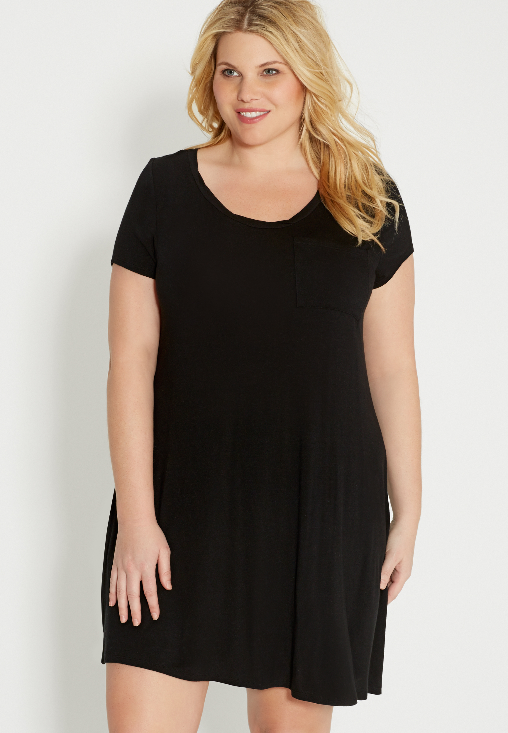 Plus Size Relaxed Monogram Logo T-Shirt Dress