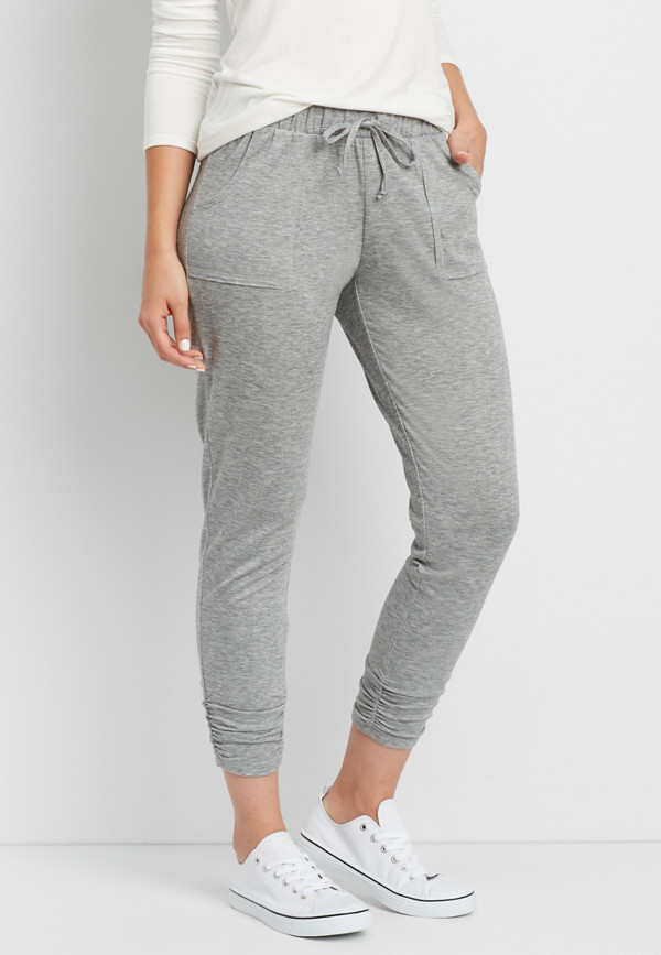 heathered ankle crop jogger pant | maurices