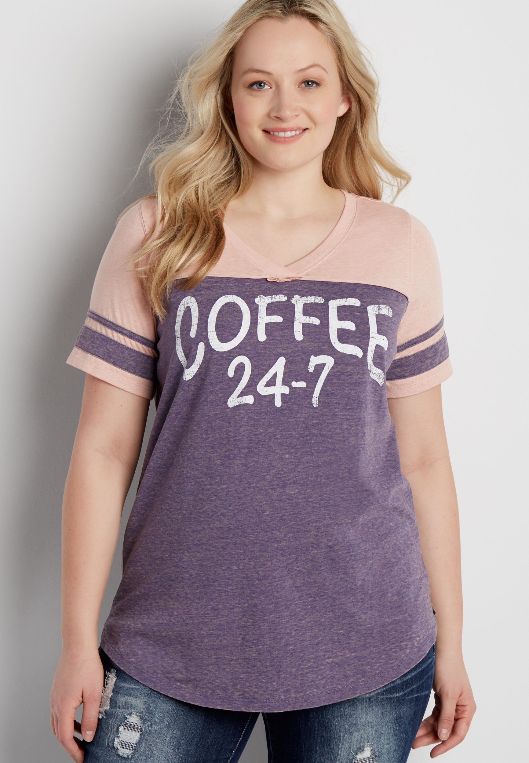 plus size football tee