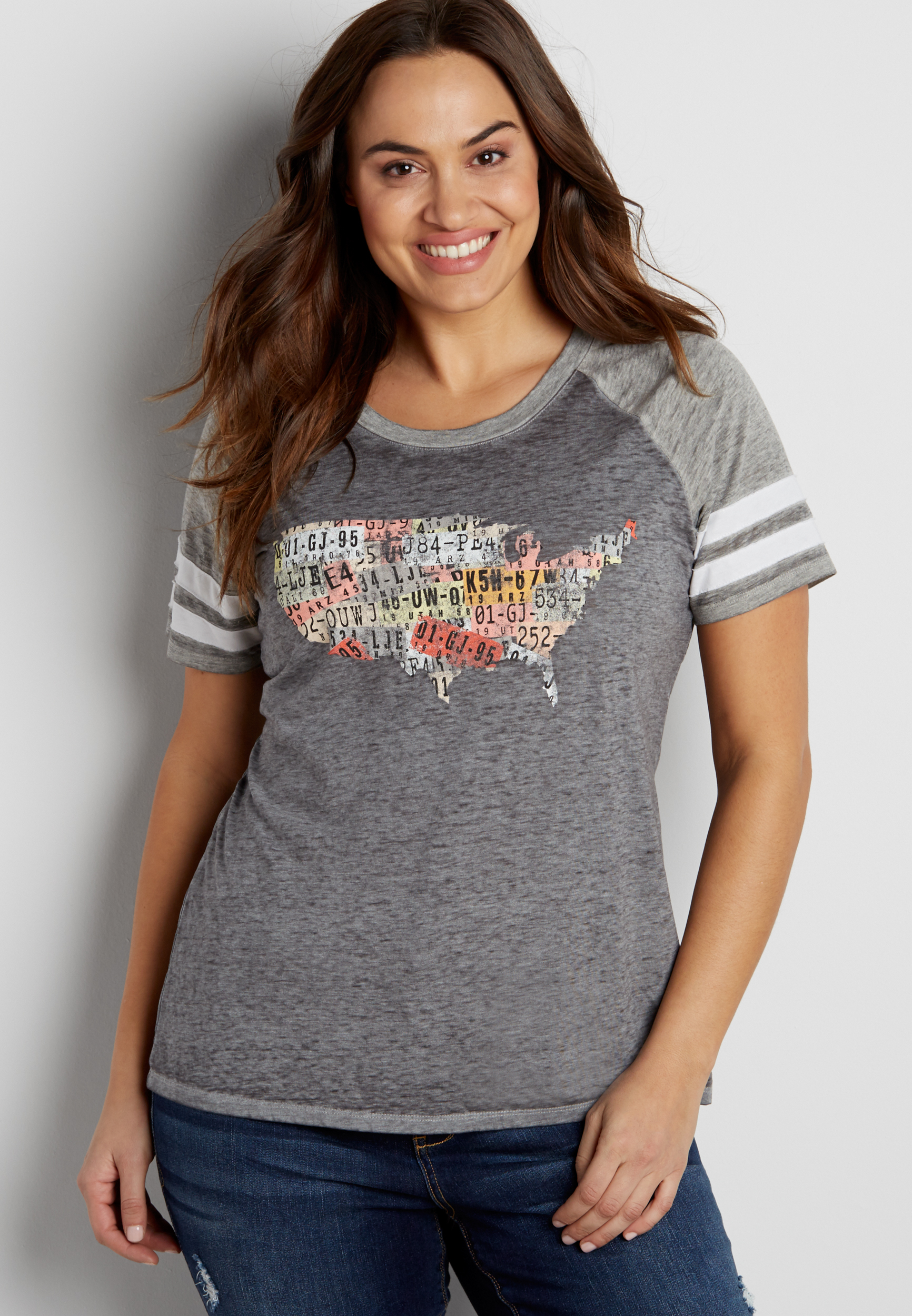 plus size football tee