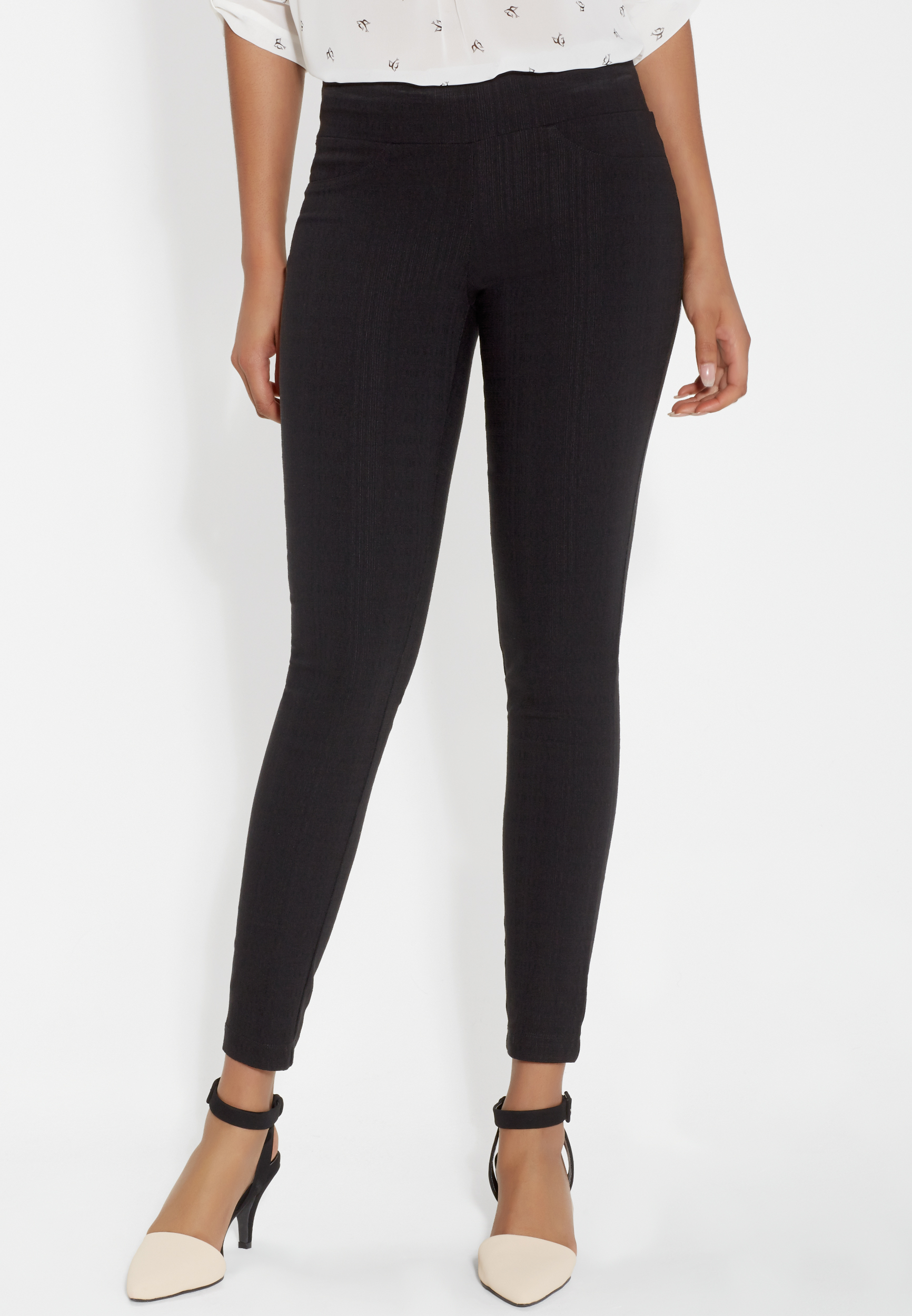 the smart skinny ankle pant in textured fabric | maurices