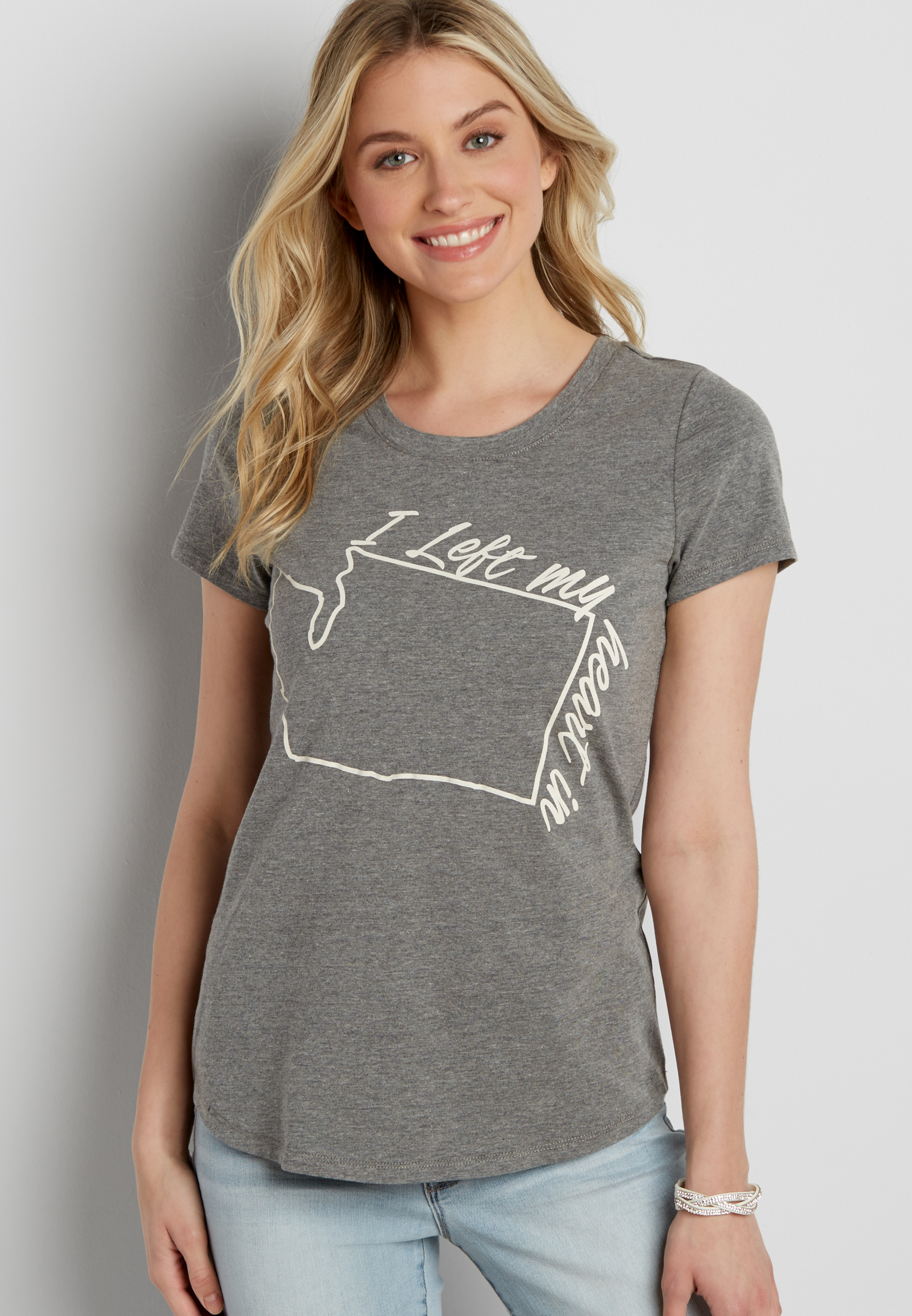 tee with I left my heart in Washington graphic | maurices