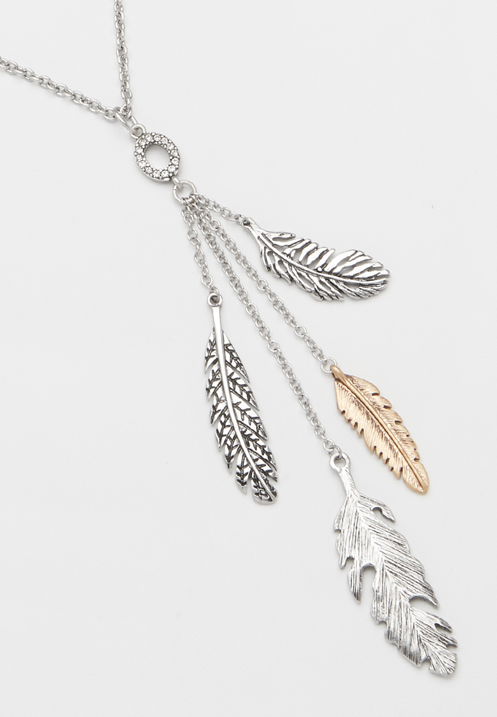 necklace with metal feathers maurices