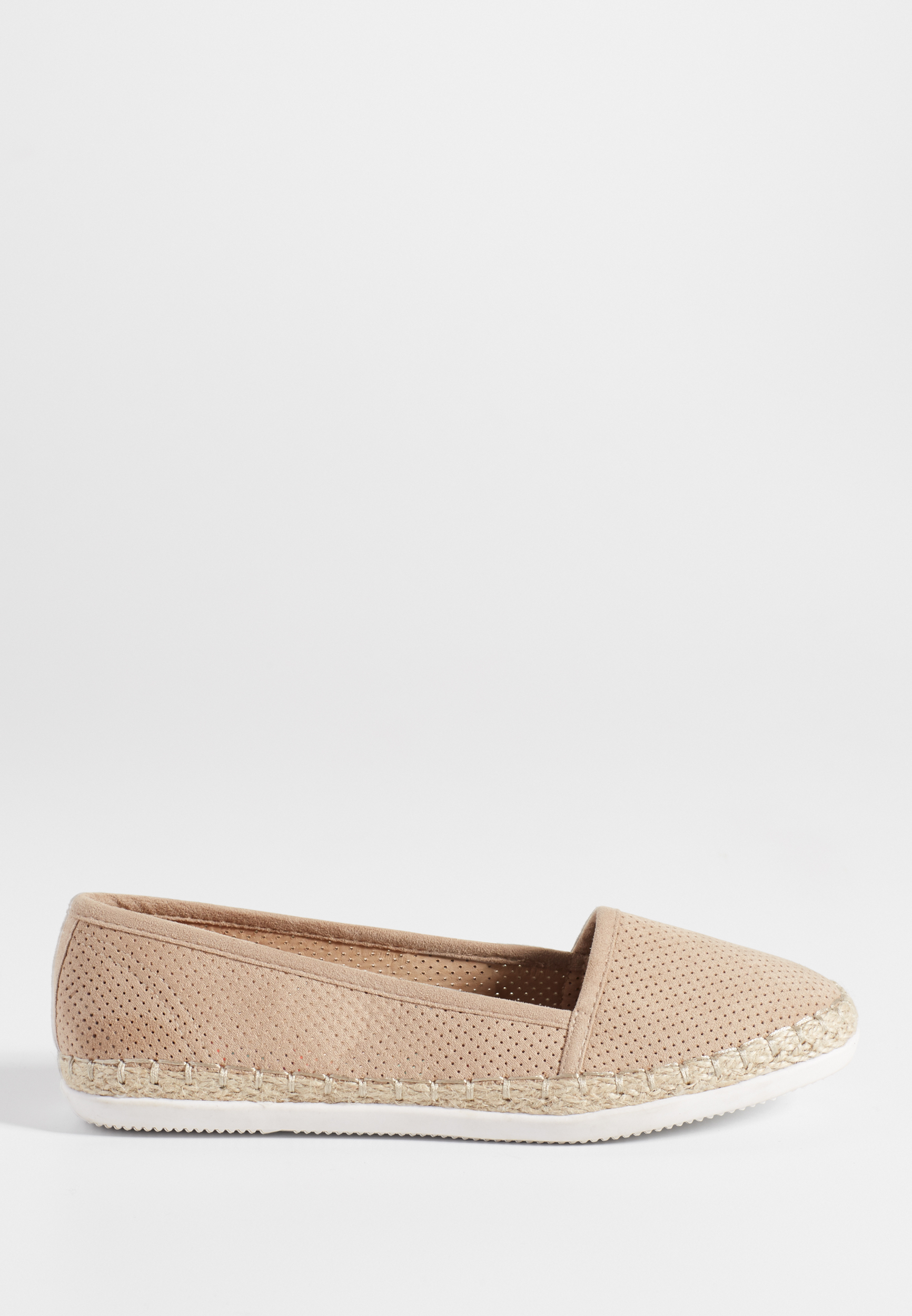 Lydia faux suede espadrille flat in tan | maurices