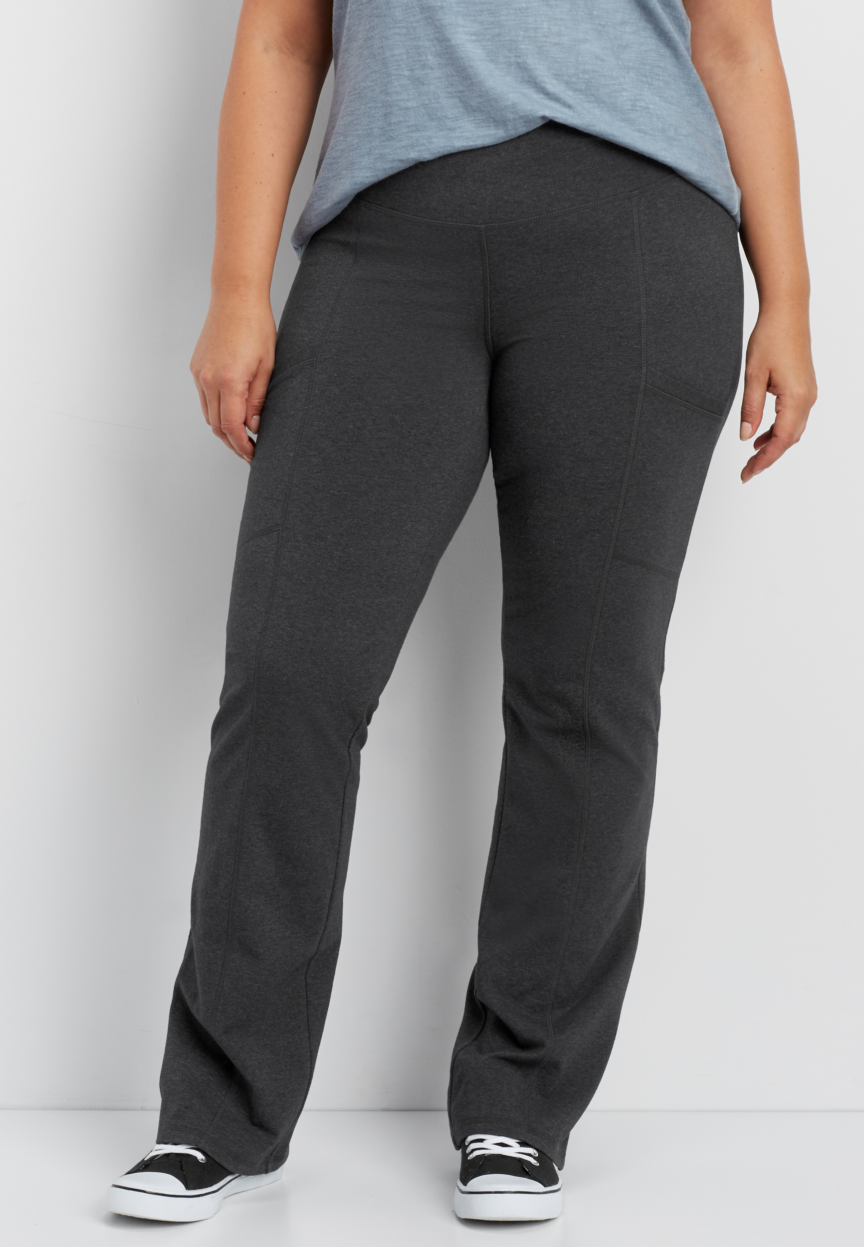 plus size bootcut yoga pant with side pockets | maurices