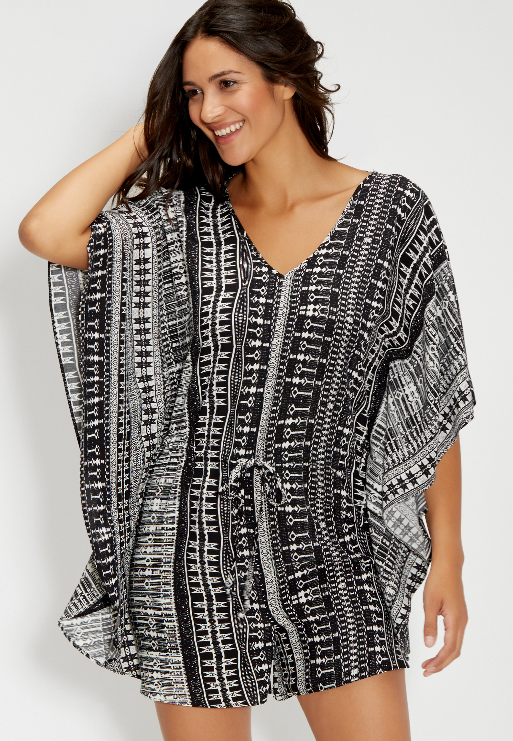 dolman romper in ethnic print | maurices